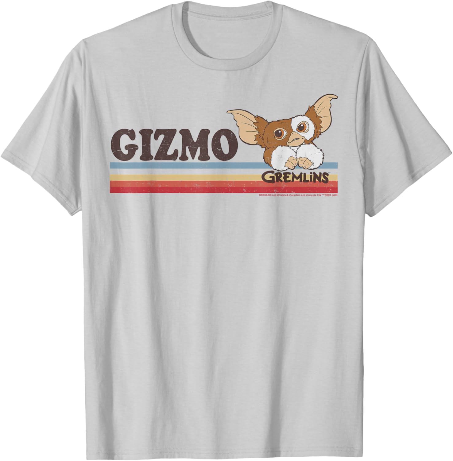 Retro Gremlins Gizmo Stripes T-Shirt for Fans of Classic Movies - 7