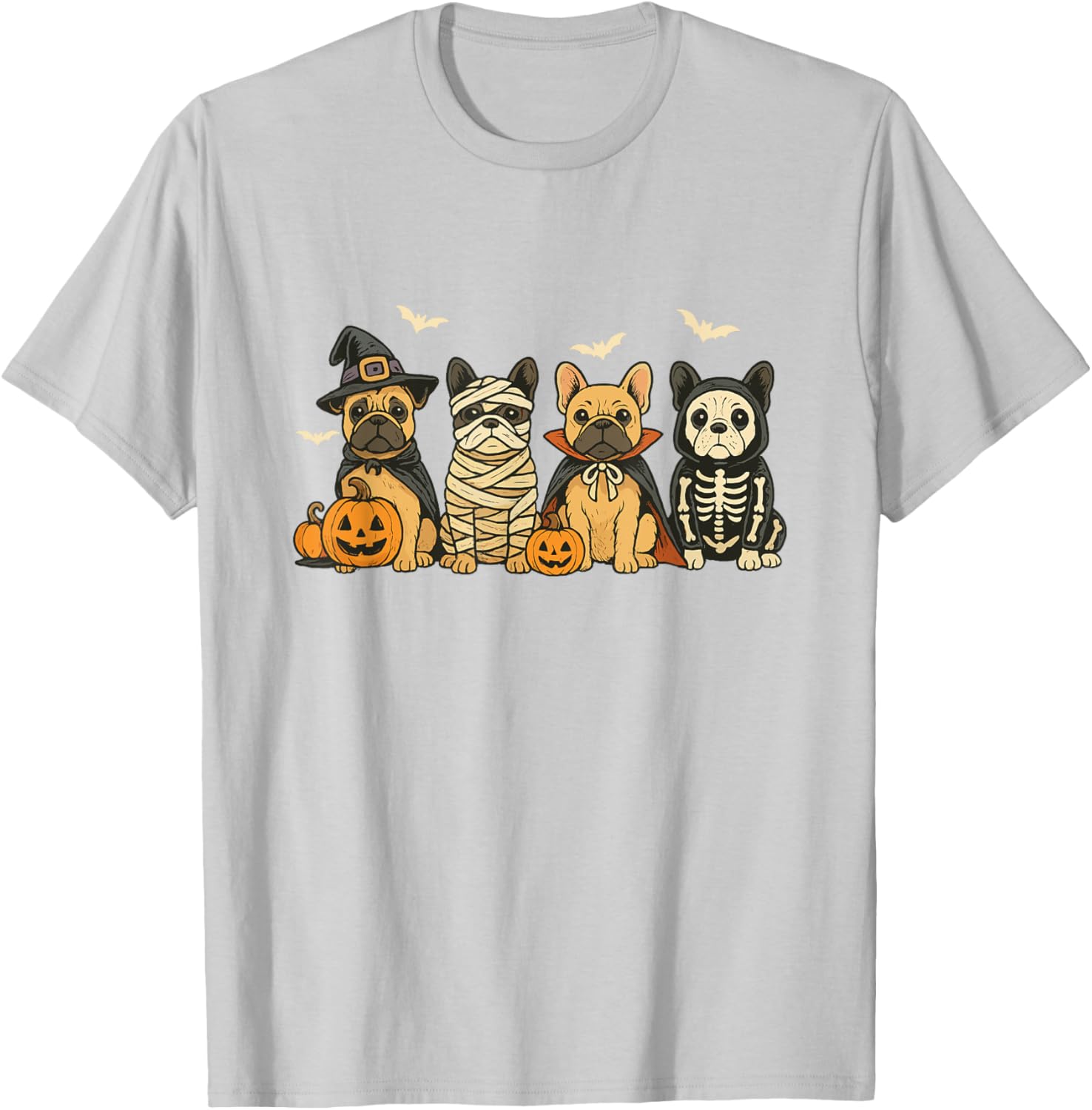 Mummy French Bulldog Halloween Witch Dog Mom T-Shirt for Fall Fun - 4