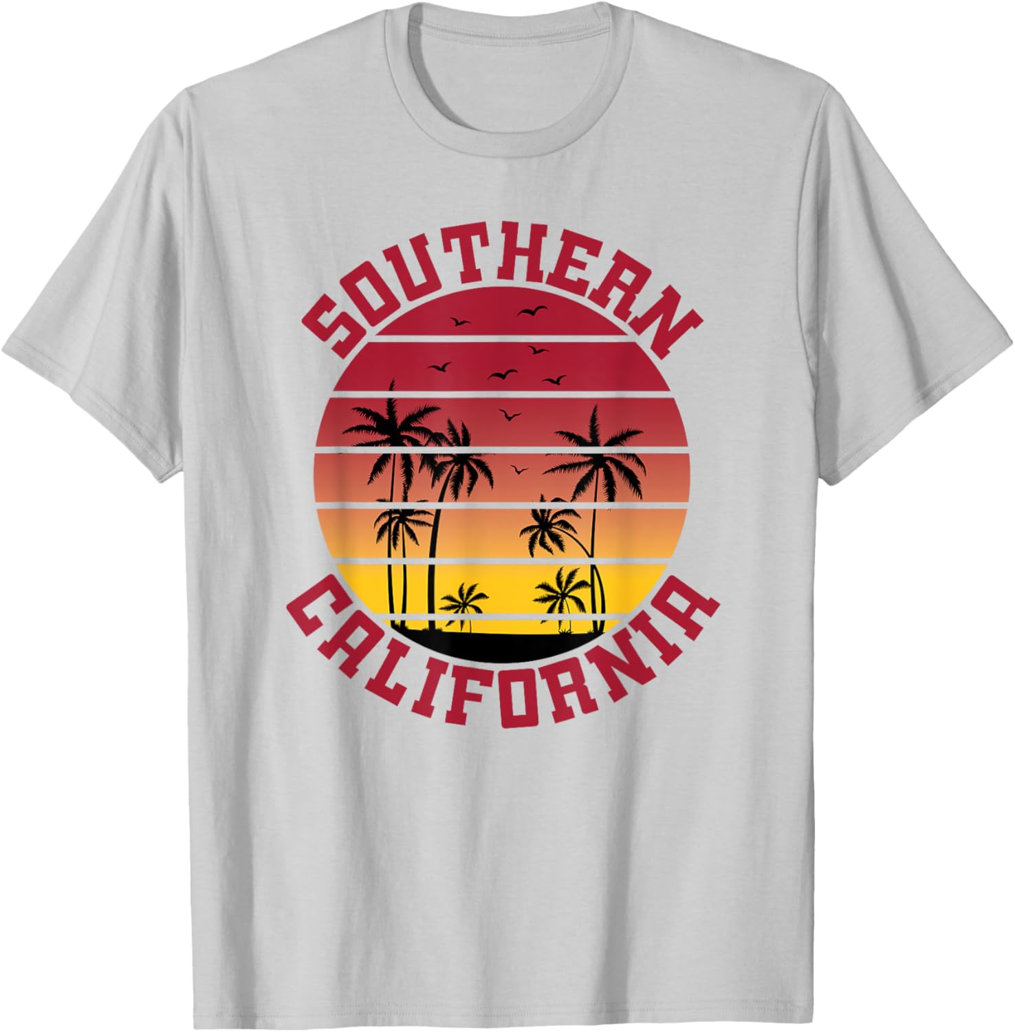 USC Southern California Palm Trees T-Shirt for Sports Fans and Outdoors - 1