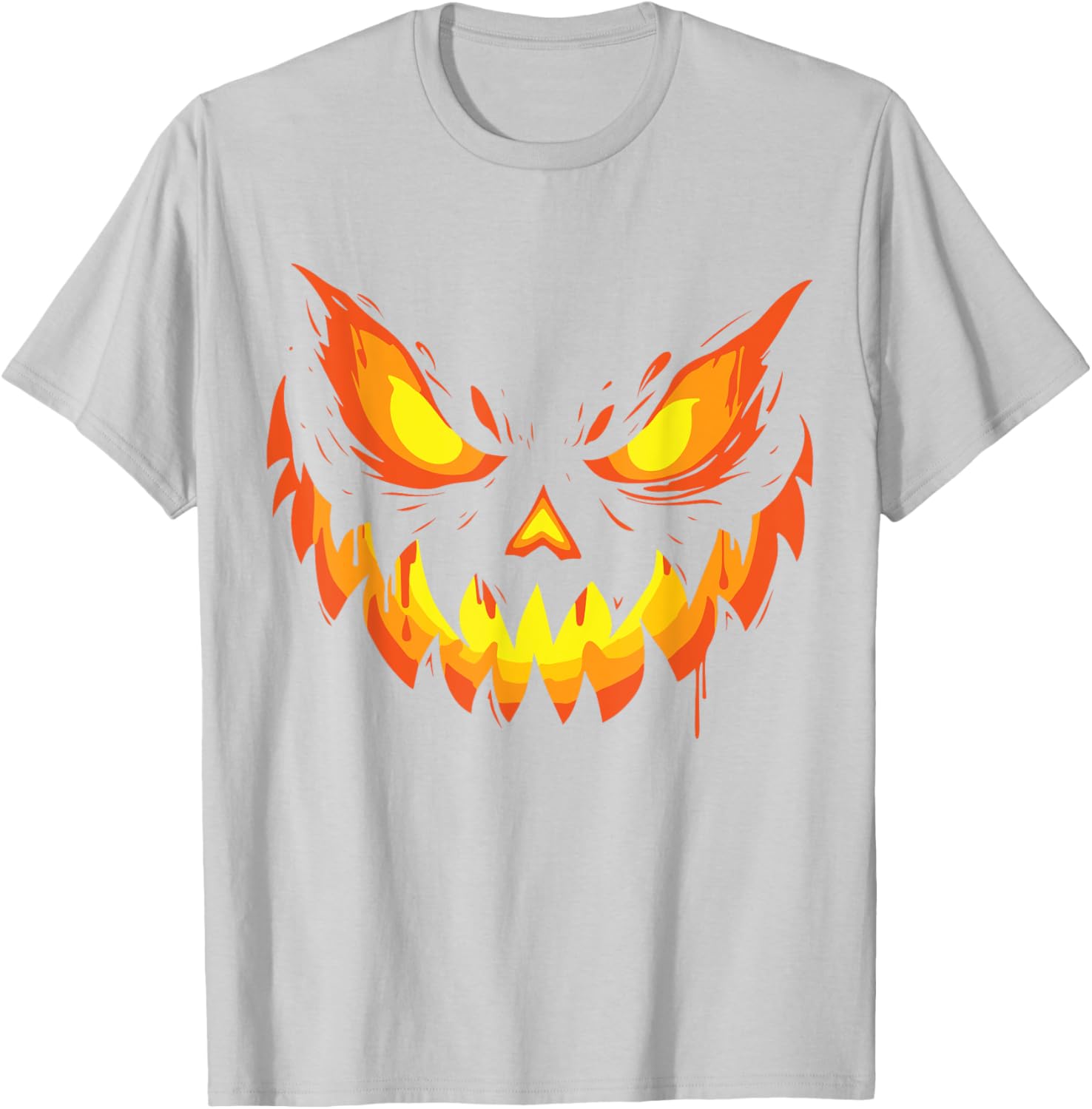 Scary Jack O Lantern Pumpkin Face Halloween T-Shirt for Boys and Men - 5