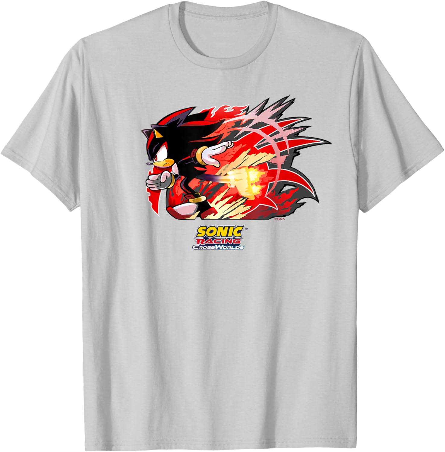 Sonic Racing CrossWorlds Shadow Decal T-Shirt for Gamers and Fans - 7