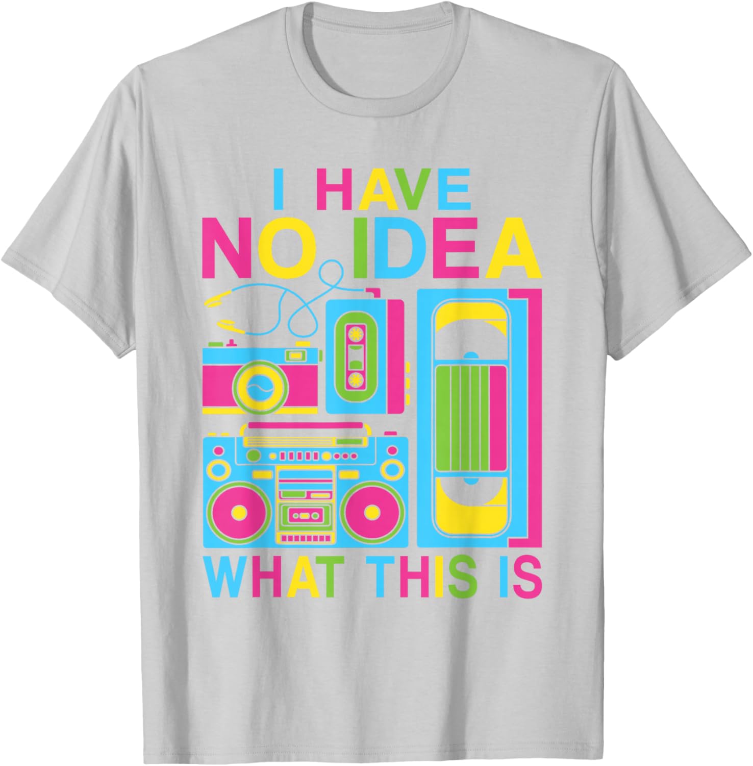 Retro 80s 90s Kids T-Shirt for Boys and Girls - Fun 'I Have No Idea' Design - 2
