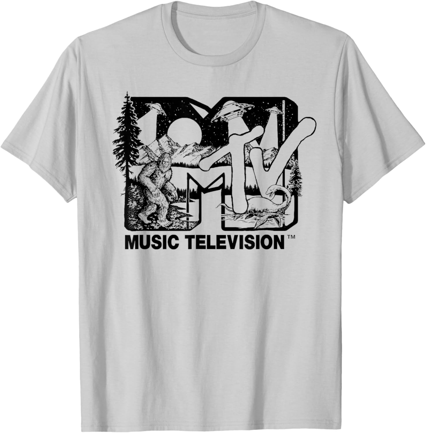 Mademark x MTV Cryptid Logo T-Shirt Featuring Bigfoot UFO & Nessie - 18