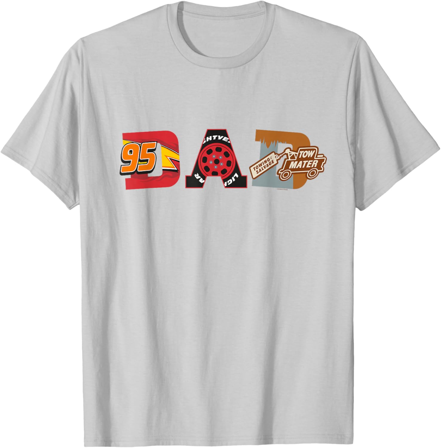 Disney and Pixar Cars Dad Father's Day Birthday T-Shirt for Kids and Dads - 11