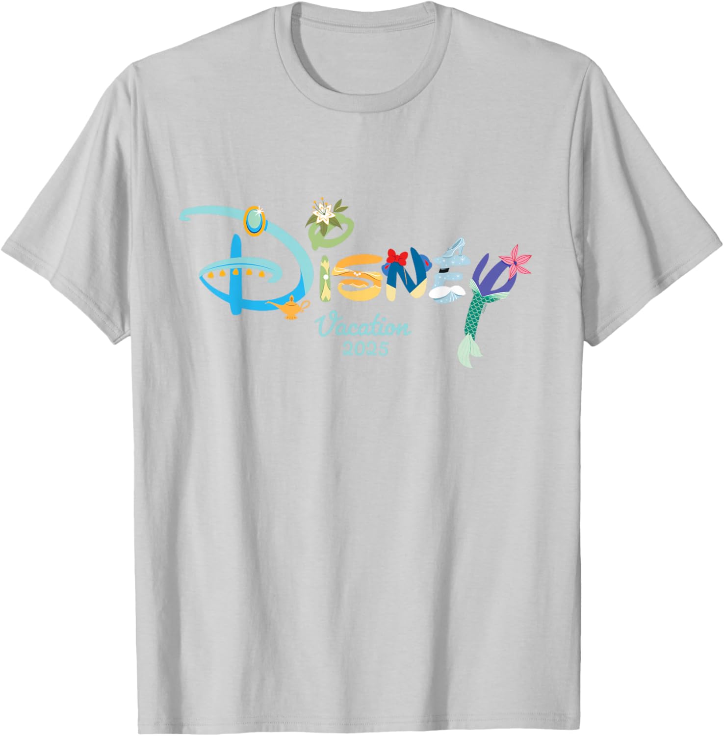 Disney Princess Letters Logo T-Shirt for Magical Disney Vacation 2025 - 1