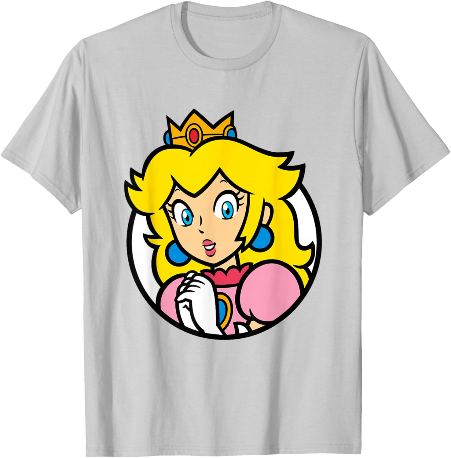 Super Mario Bros Princess Peach Portrait T-Shirt for Fans and Gamers - 13