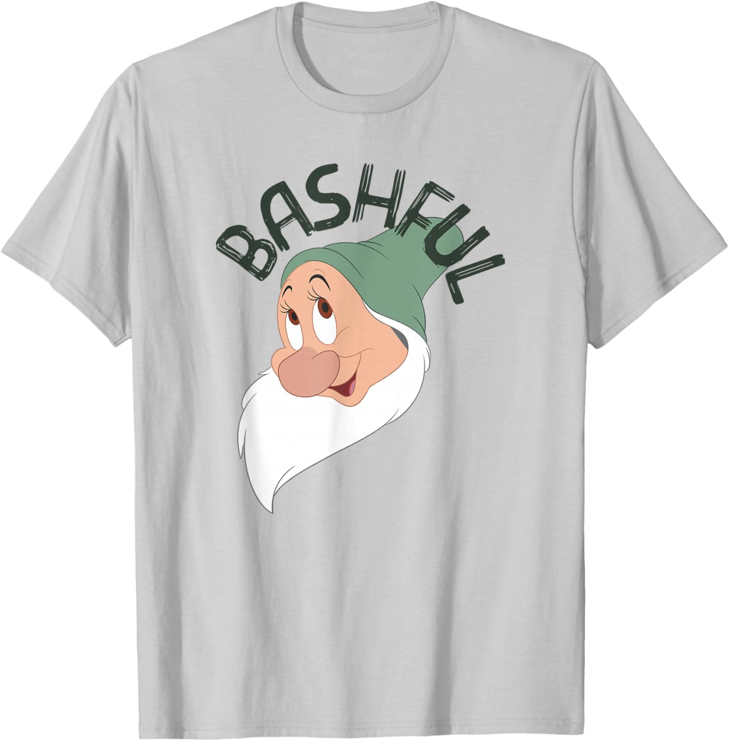Disney Snow White Bashful Big Face T-Shirt for Kids and Adults - 5
