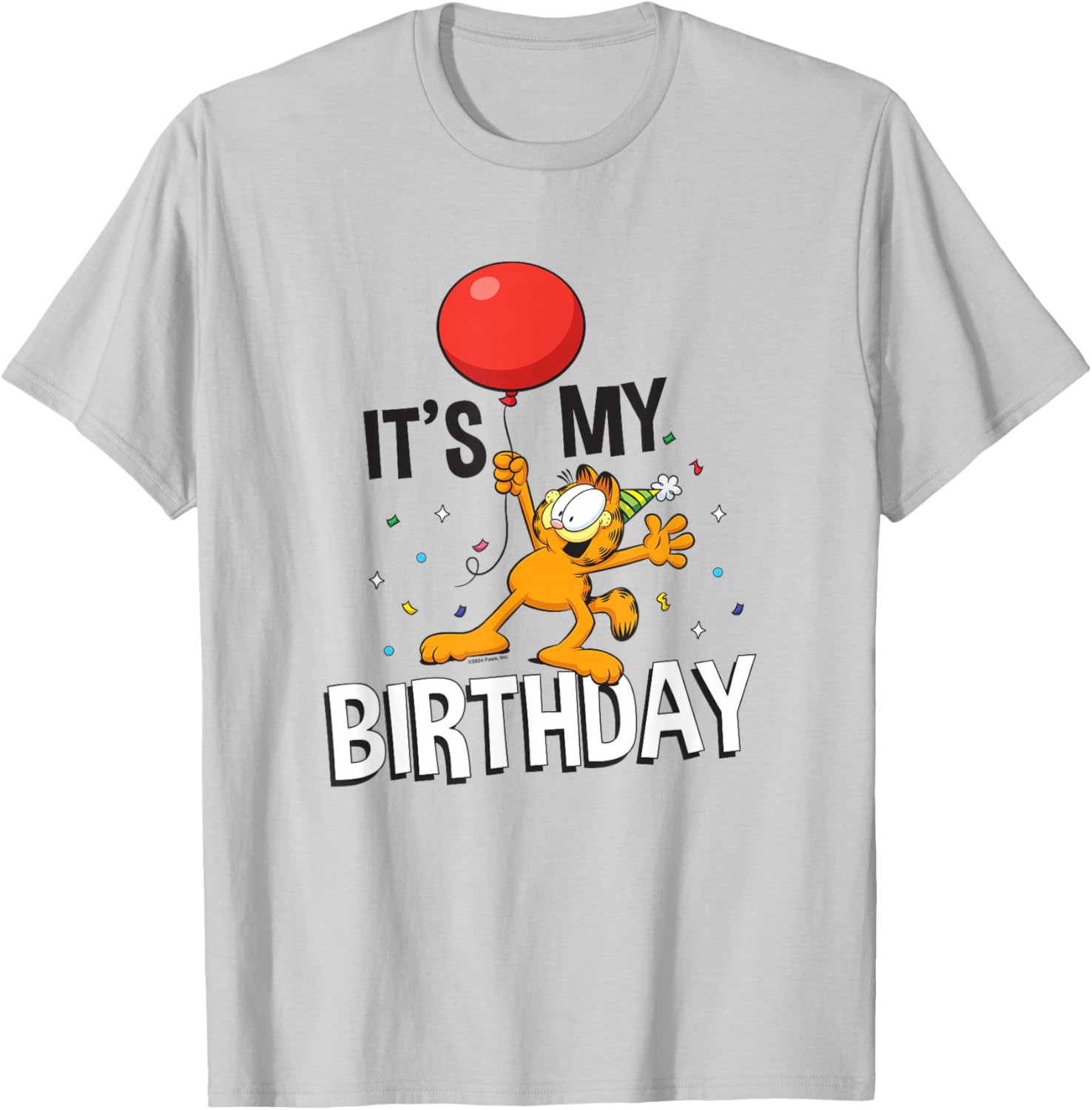 Garfield Birthday Confetti T-Shirt Fun Celebration Attire for Kids - 5