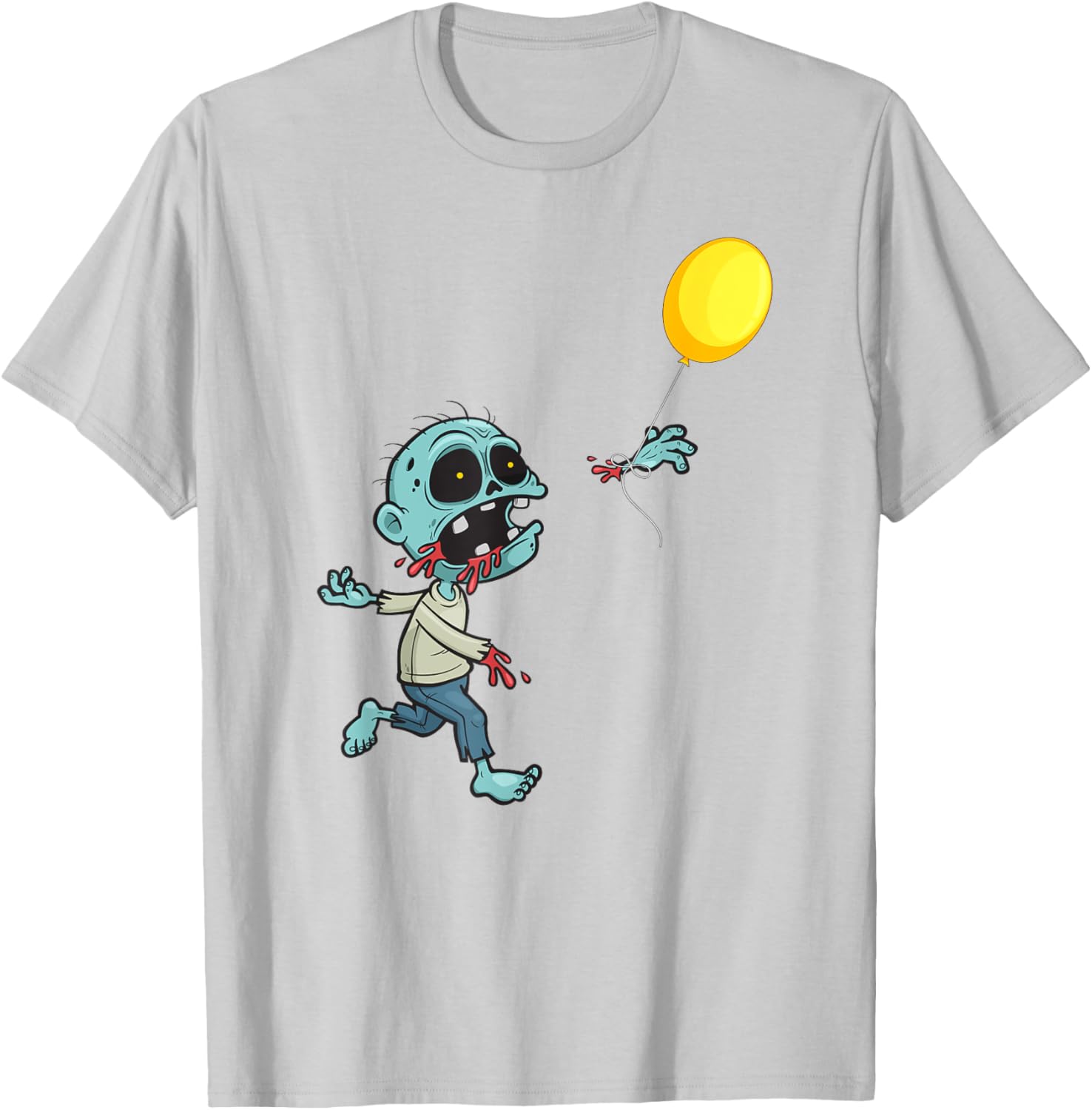 Cute Zombie Birthday Balloon T-Shirt for Kids and Boys Fun Apparel - 6