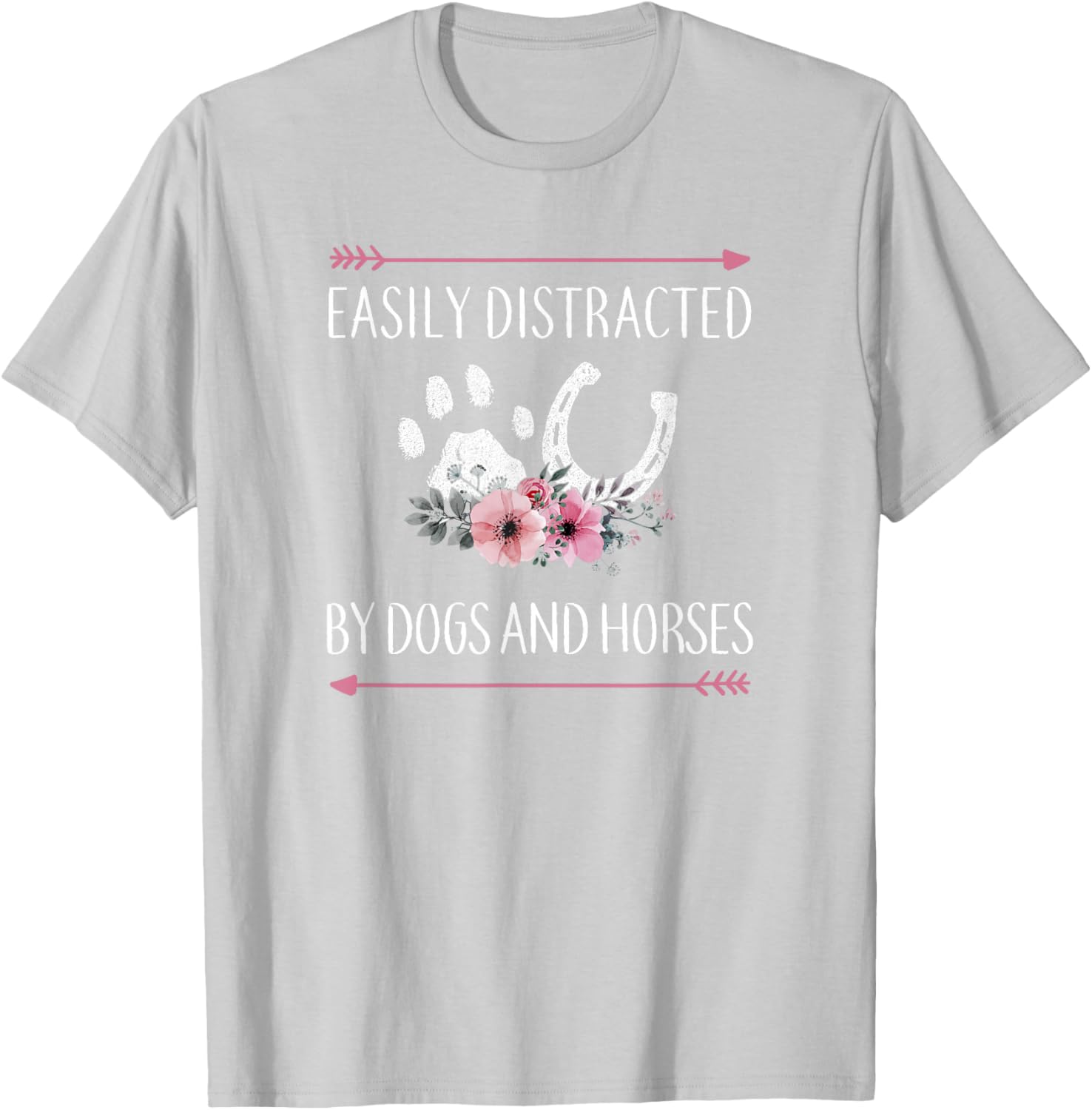 Horse Lover T-Shirt for Women, Teens, and Girls - Cute Horse Design - 1