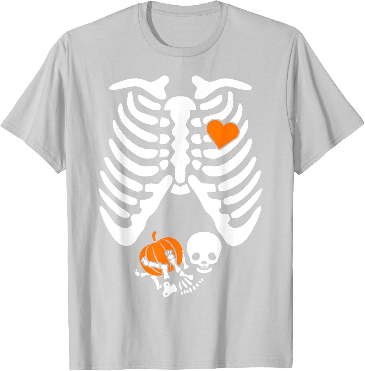 Cute Skeleton Pregnancy Announcement T-Shirt for Halloween Moms - 7