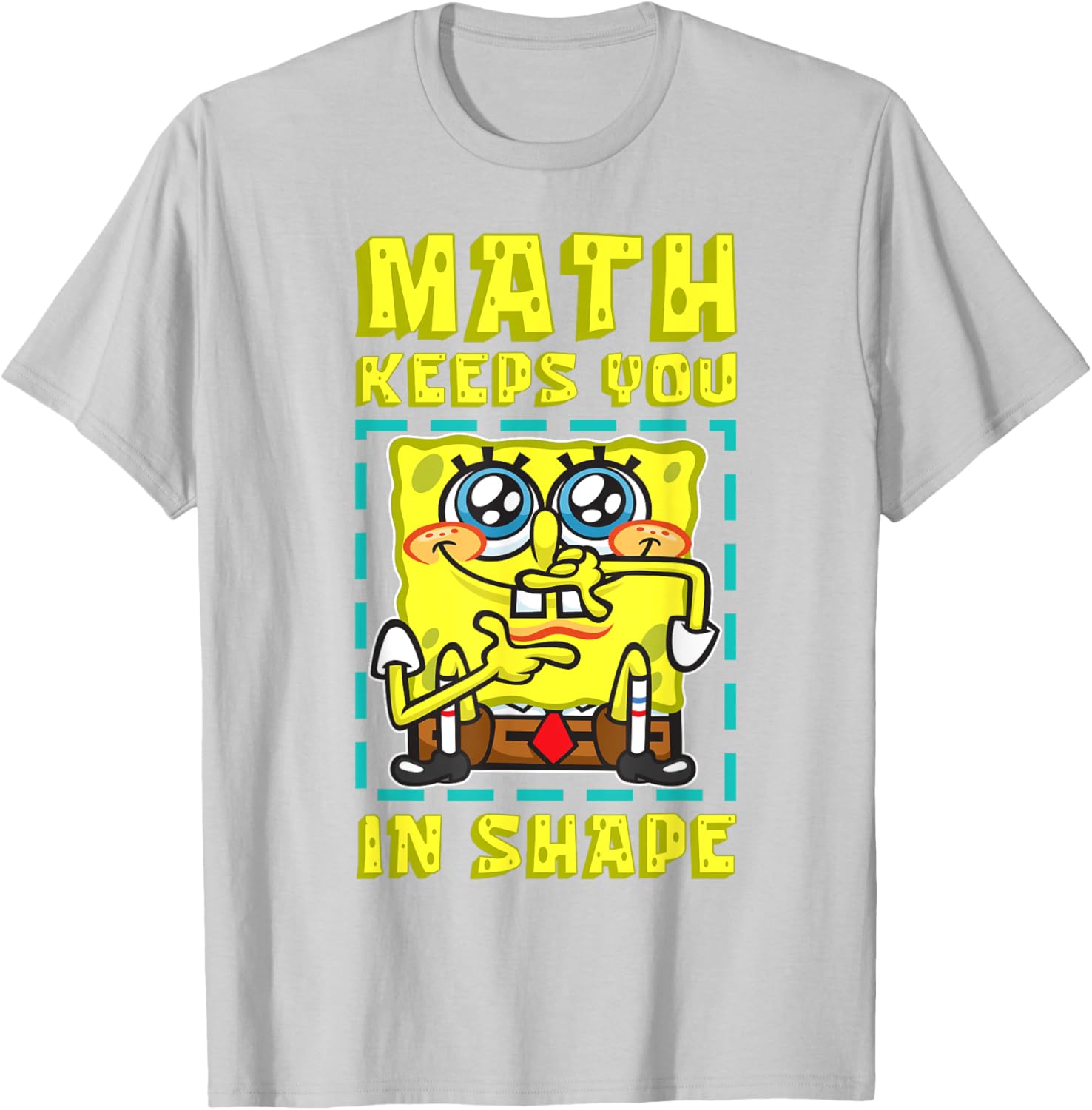 Funny SpongeBob Math T-Shirt for Students - Keep in Shape with Humor - 10