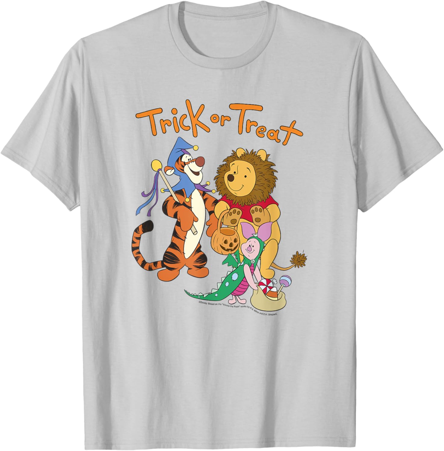 Disney Winnie The Pooh Halloween Group Shot Trick or Treat T-Shirt - 3