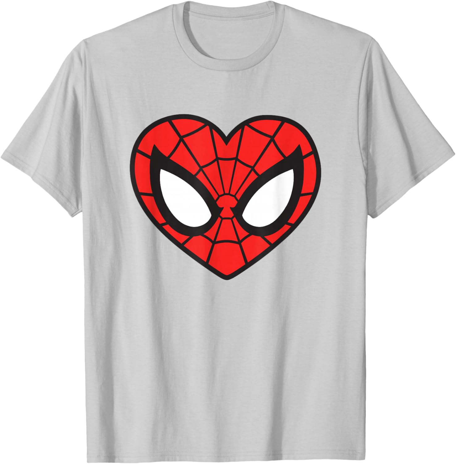 Marvel Spider-Man Heart Mask Logo T-Shirt Stylish Graphic Tee for Fans - 22