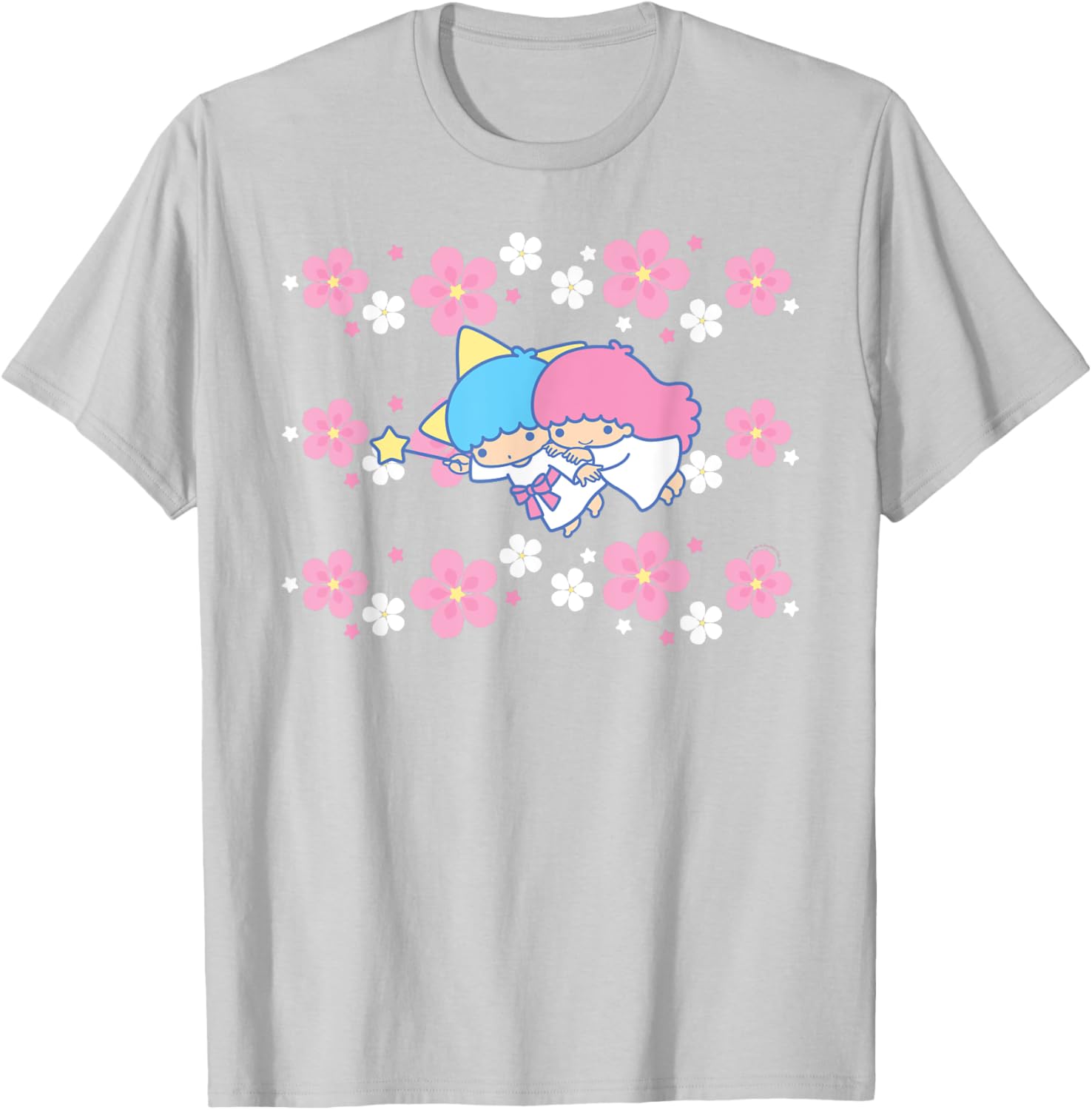Little Twin Stars Tropical Flowers T-Shirt for Casual Style and Fun Fashion - 14