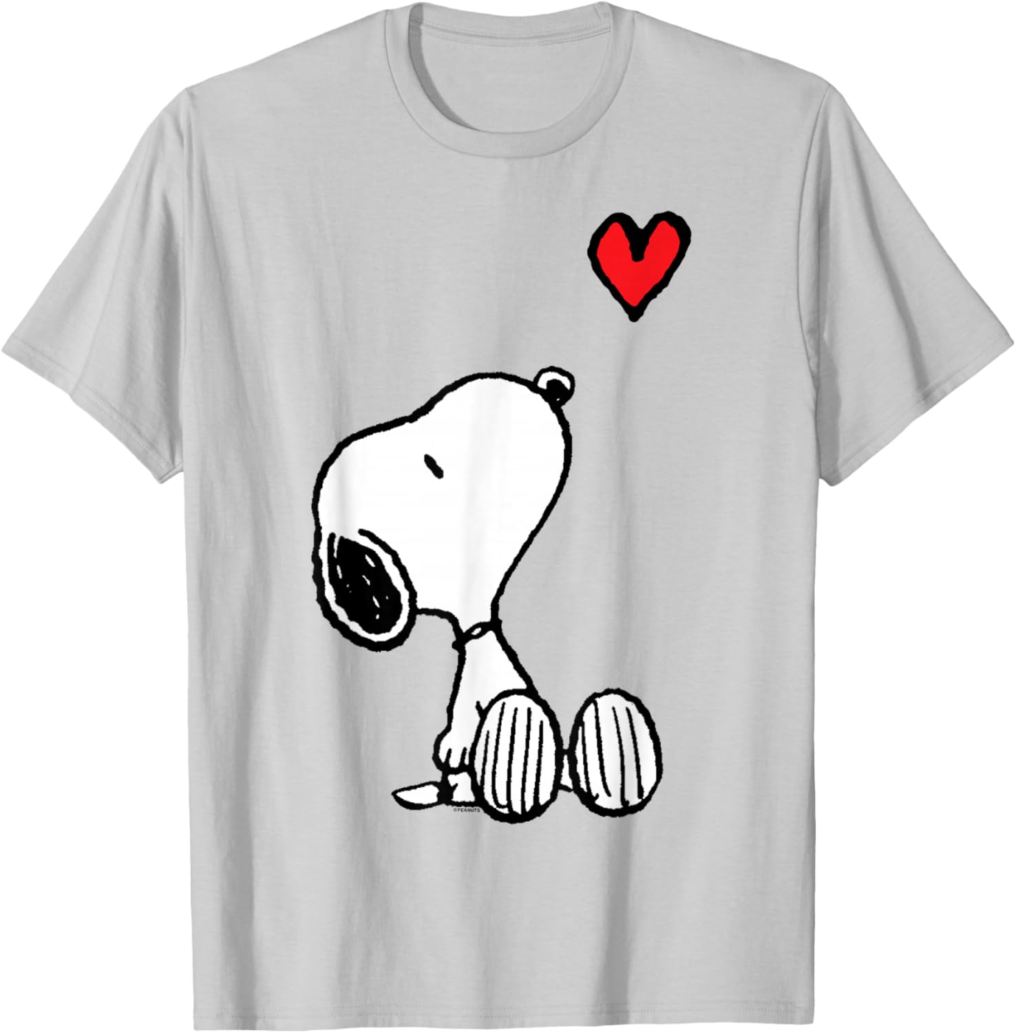 Peanuts Snoopy Heart Sitting T-Shirt for Fun and Stylish Outfits - 19