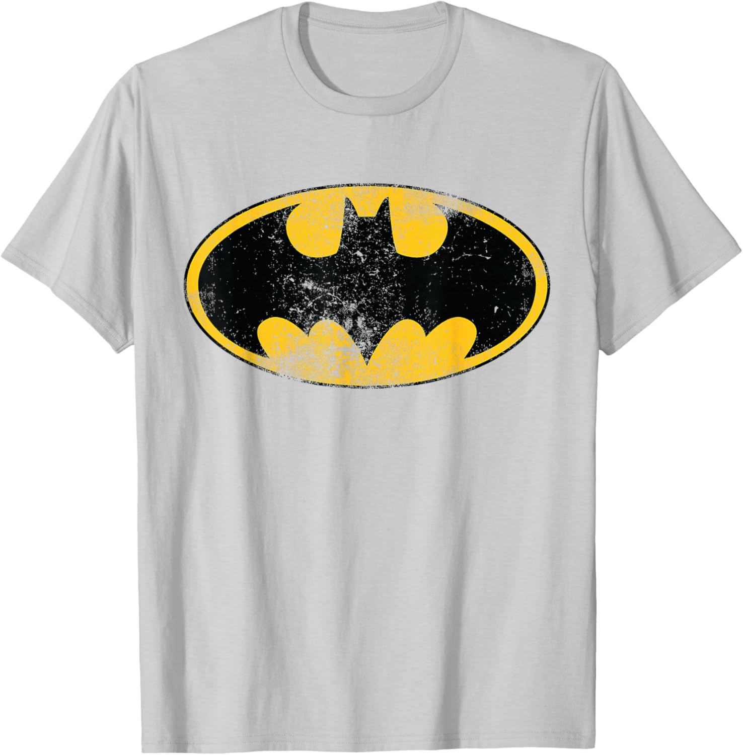 Classic Distressed DC Batman Logo T-Shirt for Superhero Fans - 12