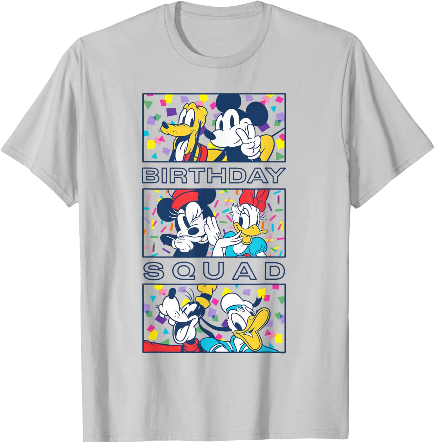 Disney Mickey Mouse Confetti Crew Birthday Squad T-Shirt for Kids - 1