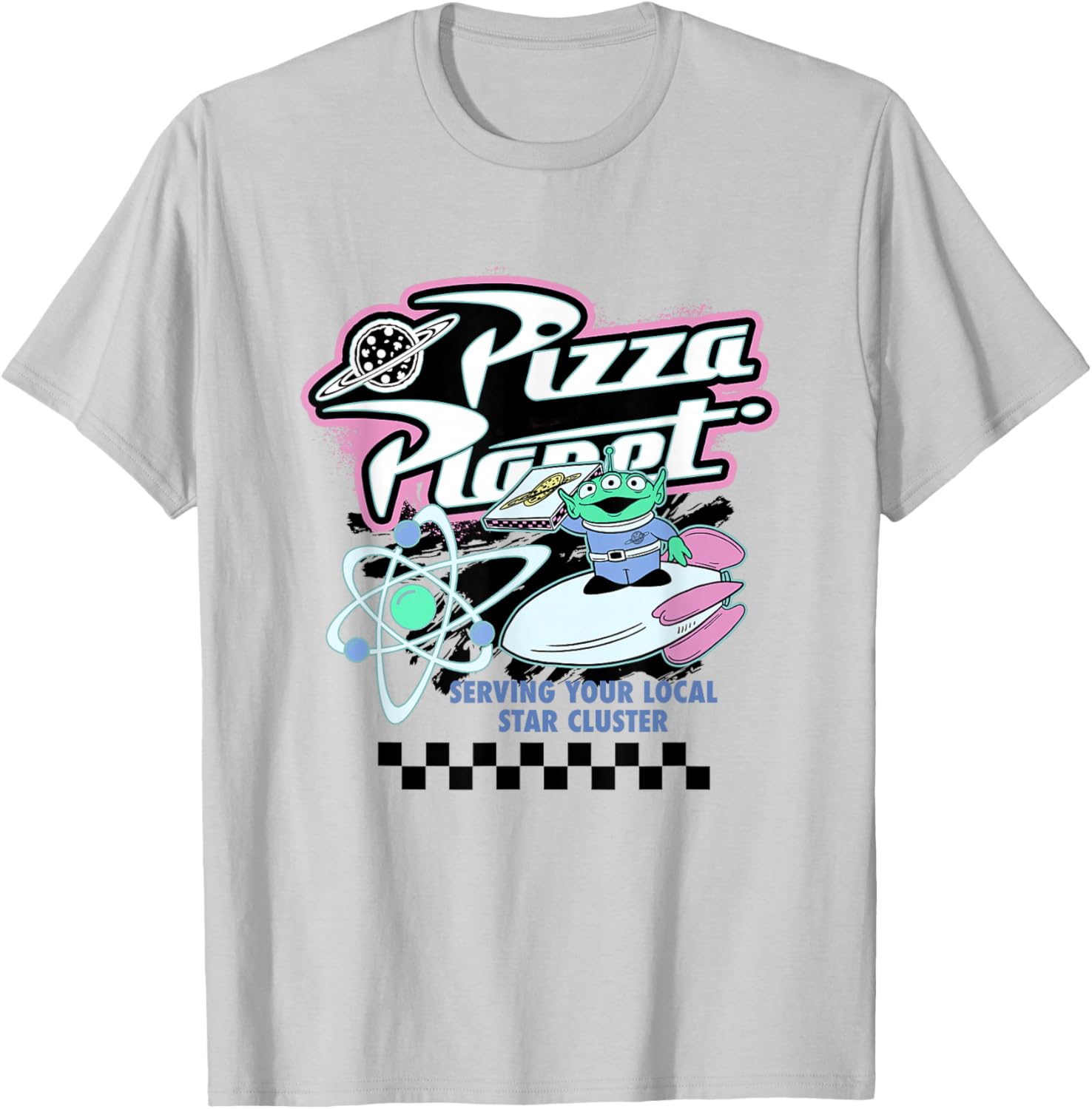 Disney Pixar Toy Story Pizza Planet Retro Neon Poster T-Shirt for Fans - 2