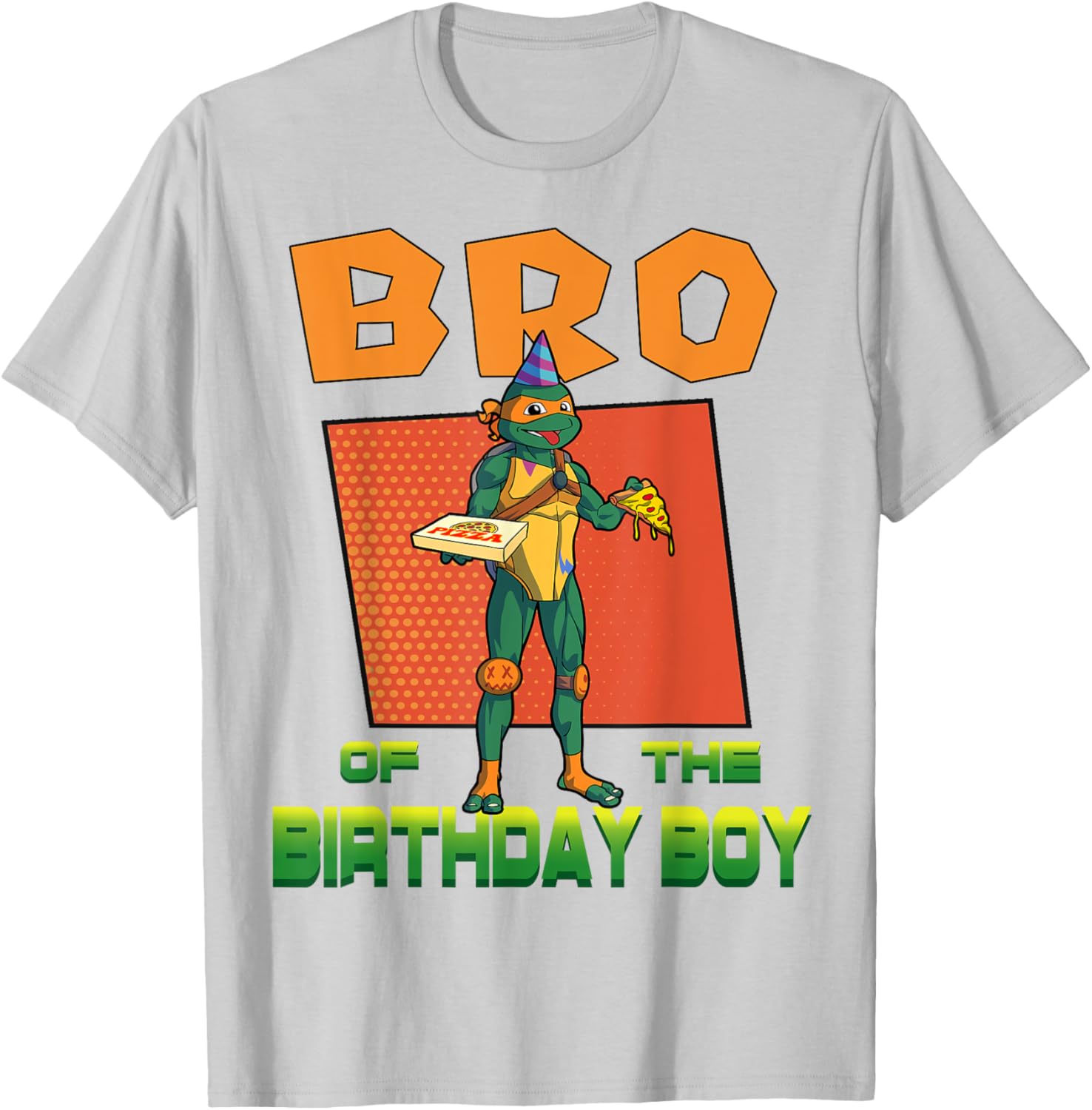 Mademark TMNT Mikey Birthday Boy Pizza Party T-Shirt for Kids - 25