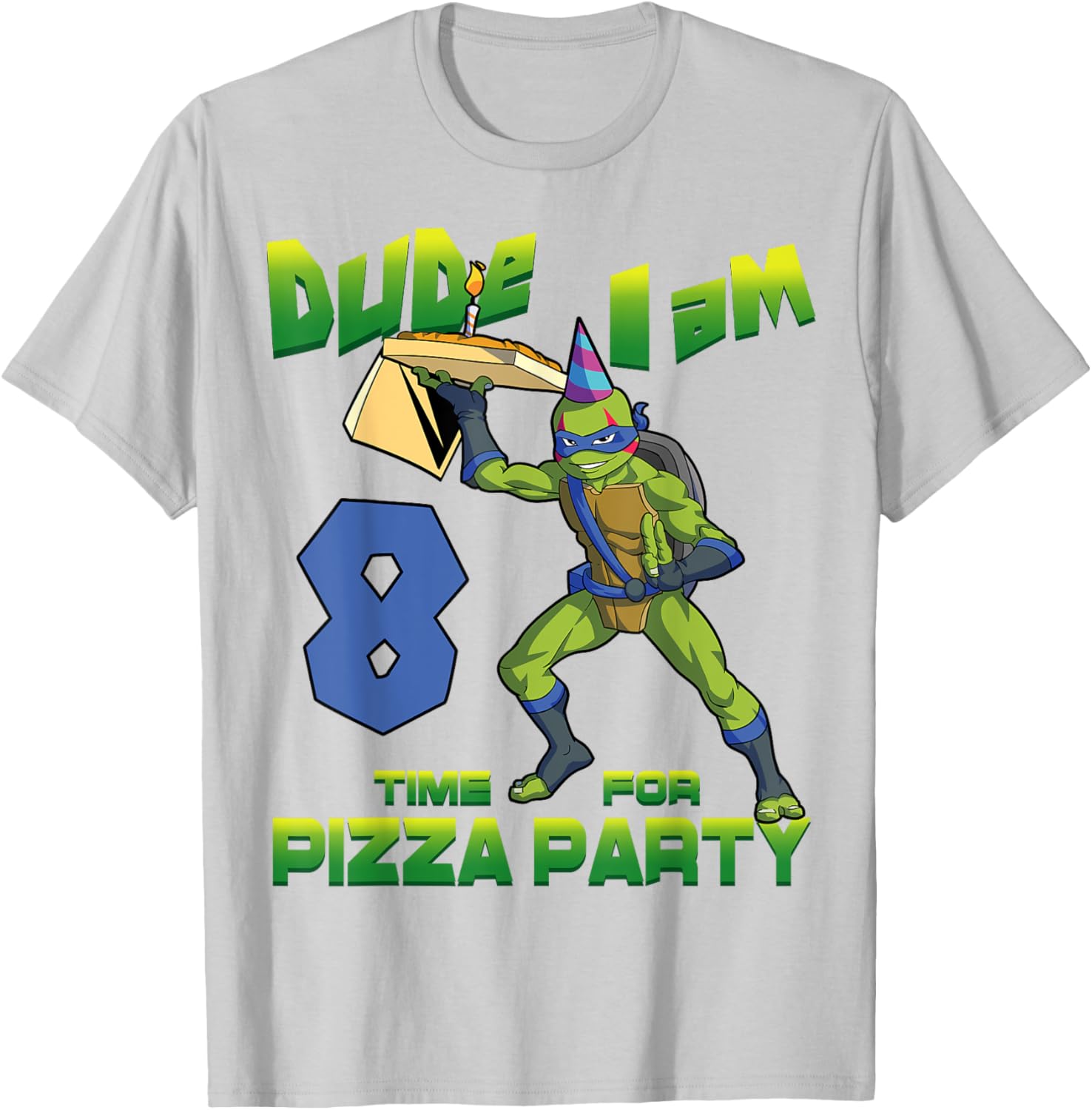 Mademark TMNT Leo Pizza Birthday T-Shirt for 8 Year Old Boys Fun Gift - 12