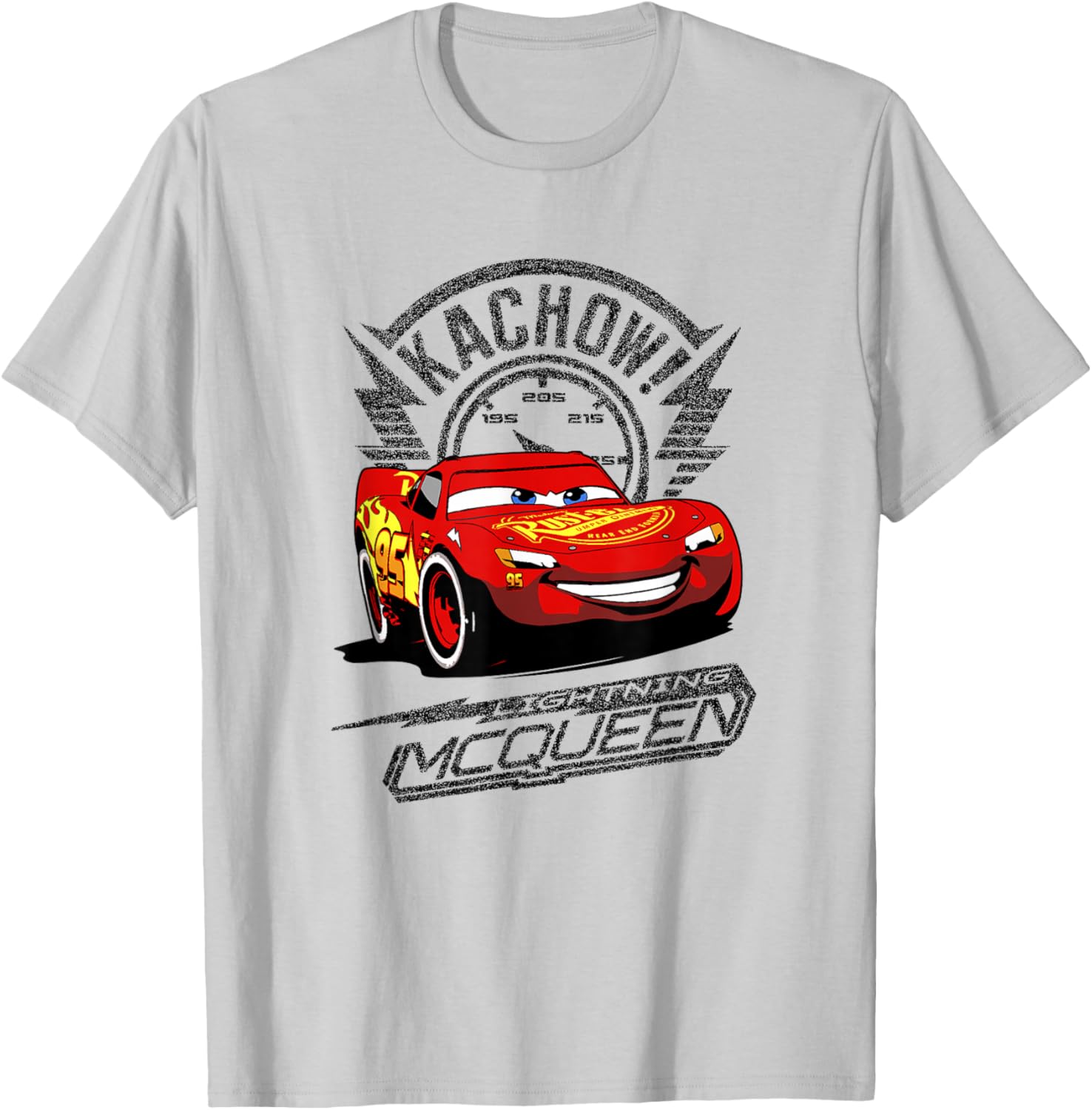 Disney Pixar Cars Lightning McQueen Kachow Retro T-Shirt for Fans - 6