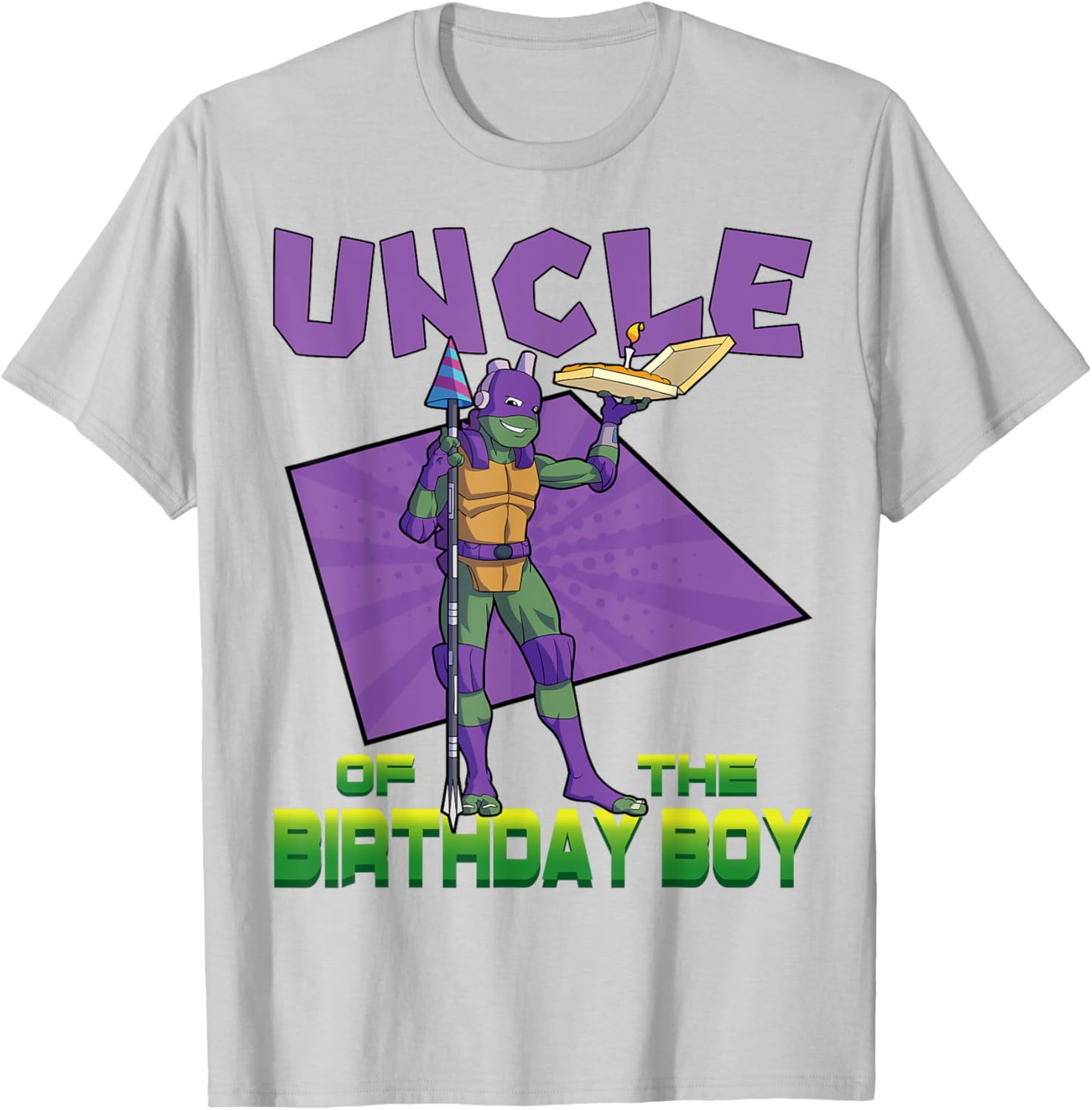 Mademark TMNT Donnie Uncle Birthday Boy Pizza Party T-Shirt for Kids - 5