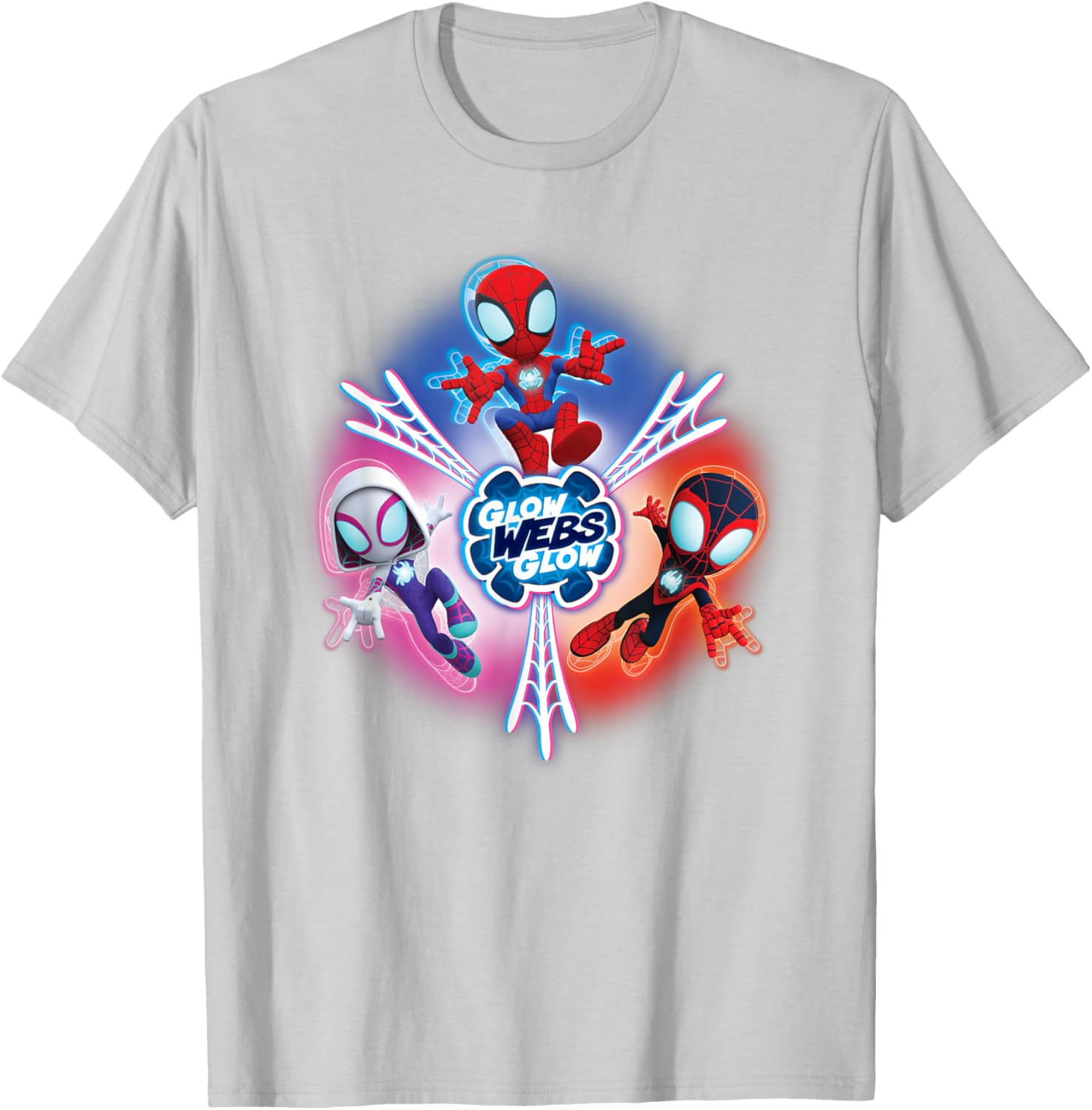 Marvel Spidey and Friends Glow Webs T-Shirt for Kids and Fans - 22