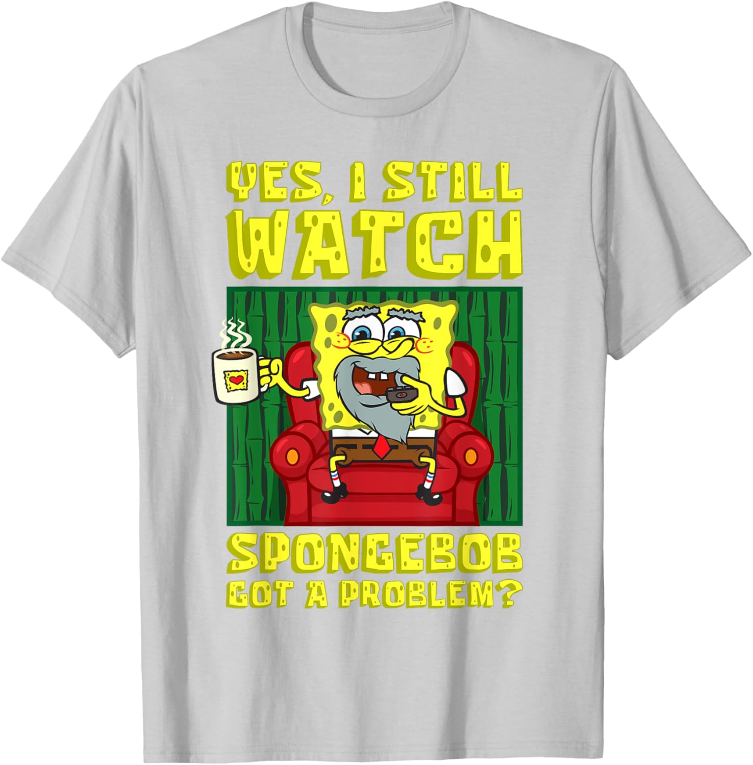 Mademark x SpongeBob Adult T-Shirt I Still Watch SpongeBob Humor Tee - 13