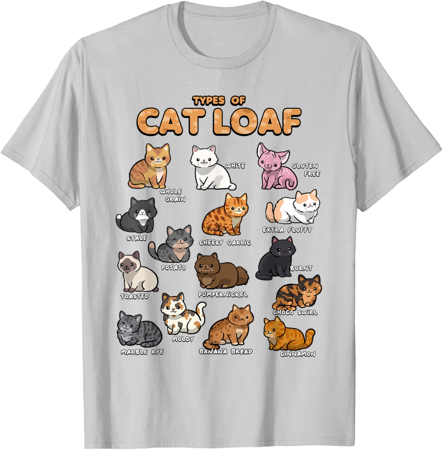 Cute Cat Loaf Kawaii Kitten T-Shirt for Cat Lovers Men Women Kids - 26
