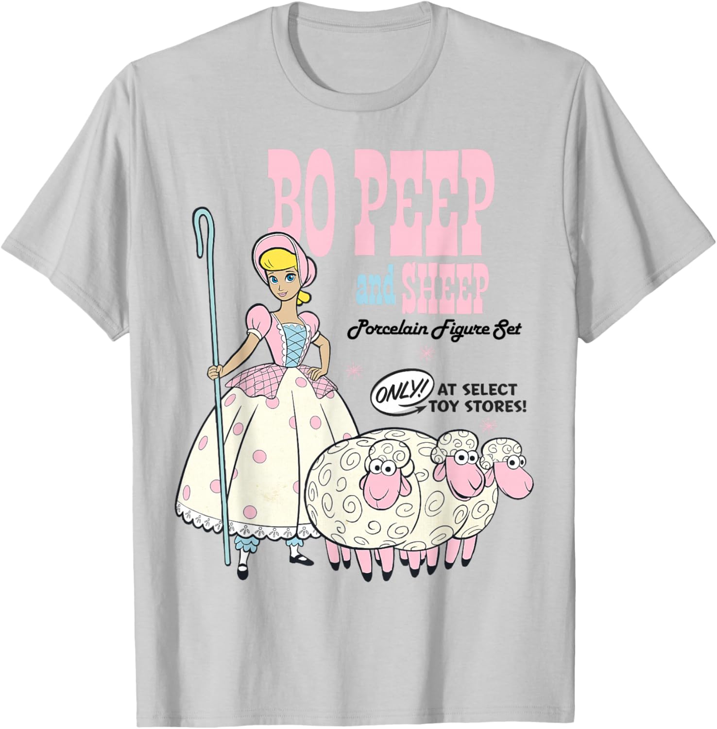 Disney Pixar Toy Story 4 Bo Peep T-Shirt Cute Sheep Graphic Tee - 5