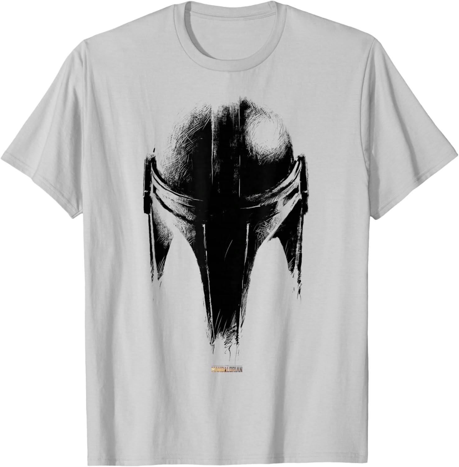Star Wars The Mandalorian Dark Helmet Sketched T-Shirt for Fans - 10
