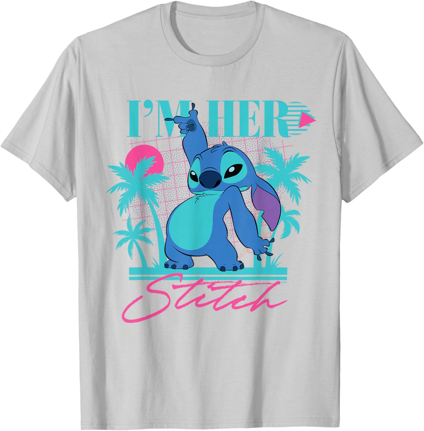 Disney Stitch Retro 90s Couples Matching I'm Her Stitch T-Shirt for Fun Love - 9