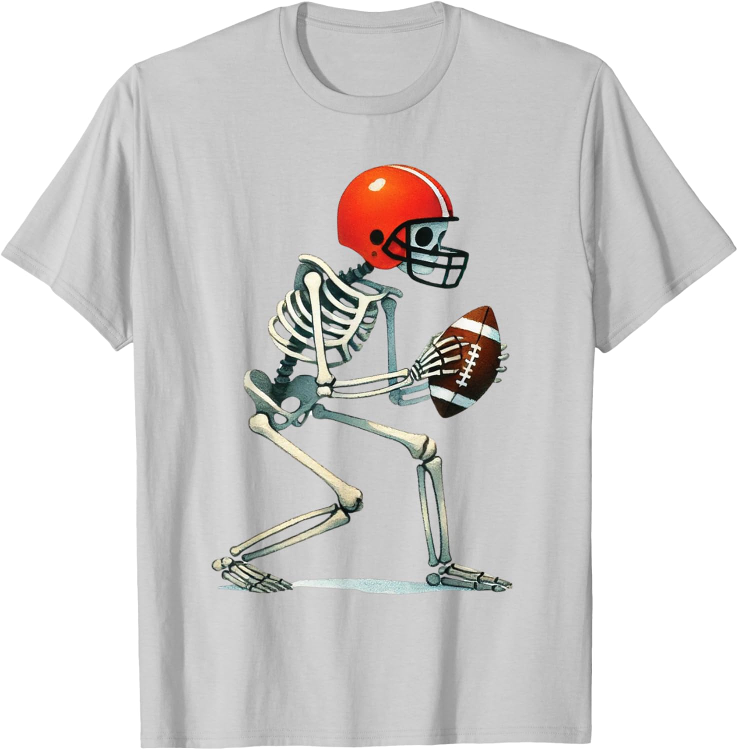 Funny Skeleton Football Halloween Costume Tee for Boys and Men - 5