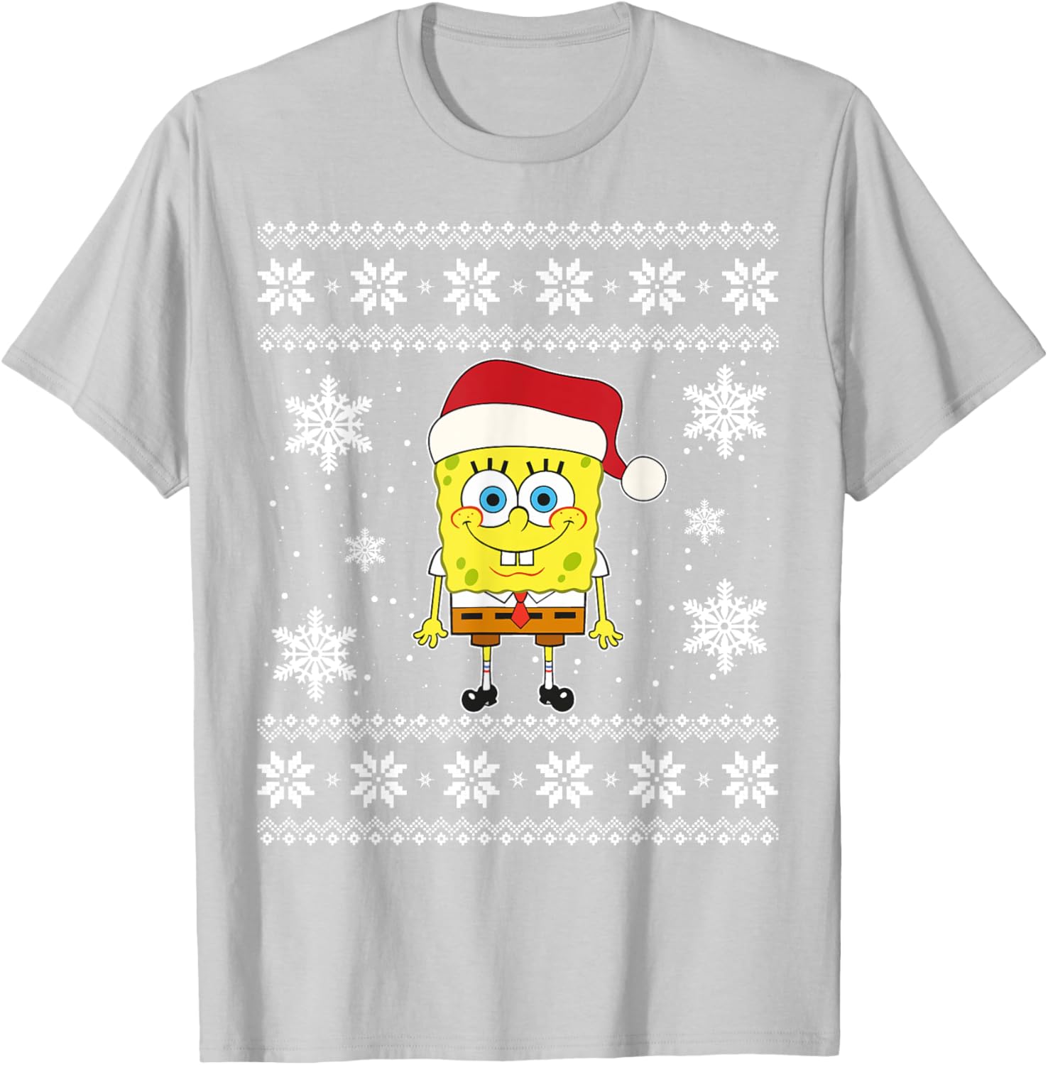 Mademark SpongeBob SquarePants Holiday Christmas Graphic T-Shirt for Fun - 25
