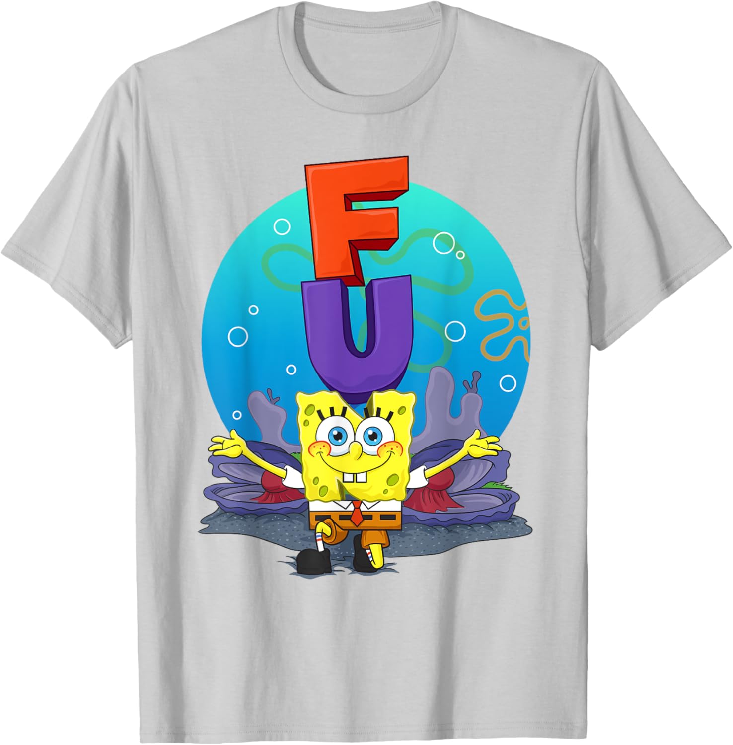 Mademark SpongeBob The F.U.N Song T-Shirt Fun Apparel for Fans - 14