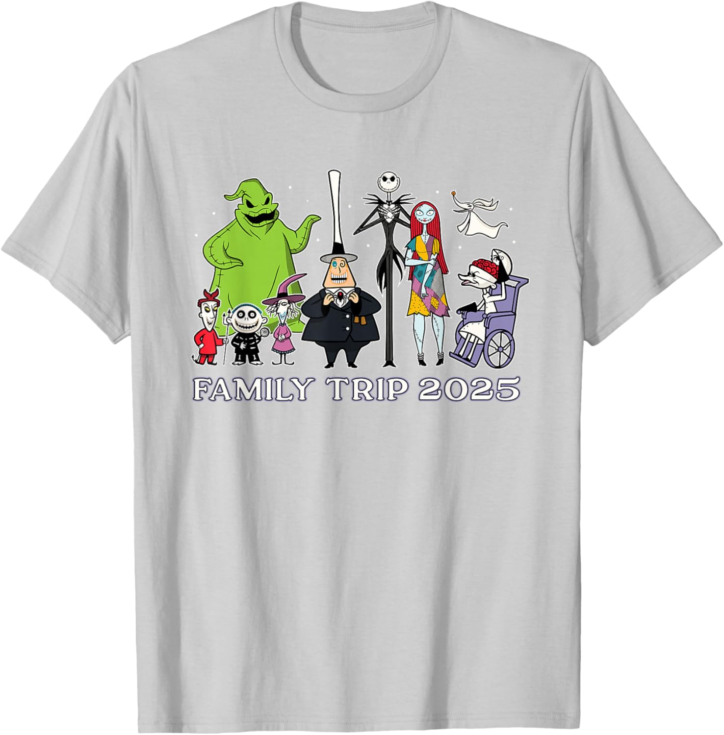 Disney The Nightmare Before Christmas Family Trip T-Shirt 2025 Fun Design - 23