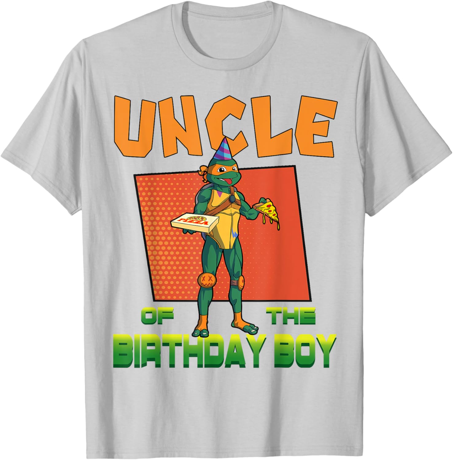 Mikey Uncle of the Birthday Boy Pizza Party T-Shirt - TMNT Fun Apparel - 12