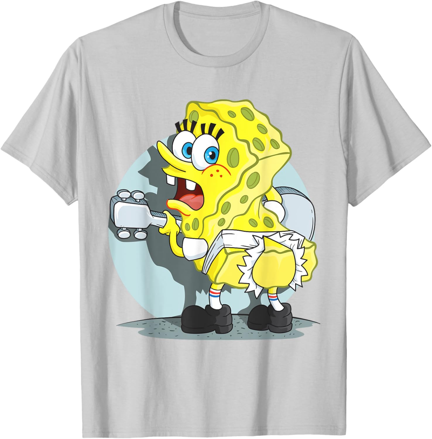 Mademark SpongeBob Ripped Pants T-Shirt Fun Clothing for Fans - 9