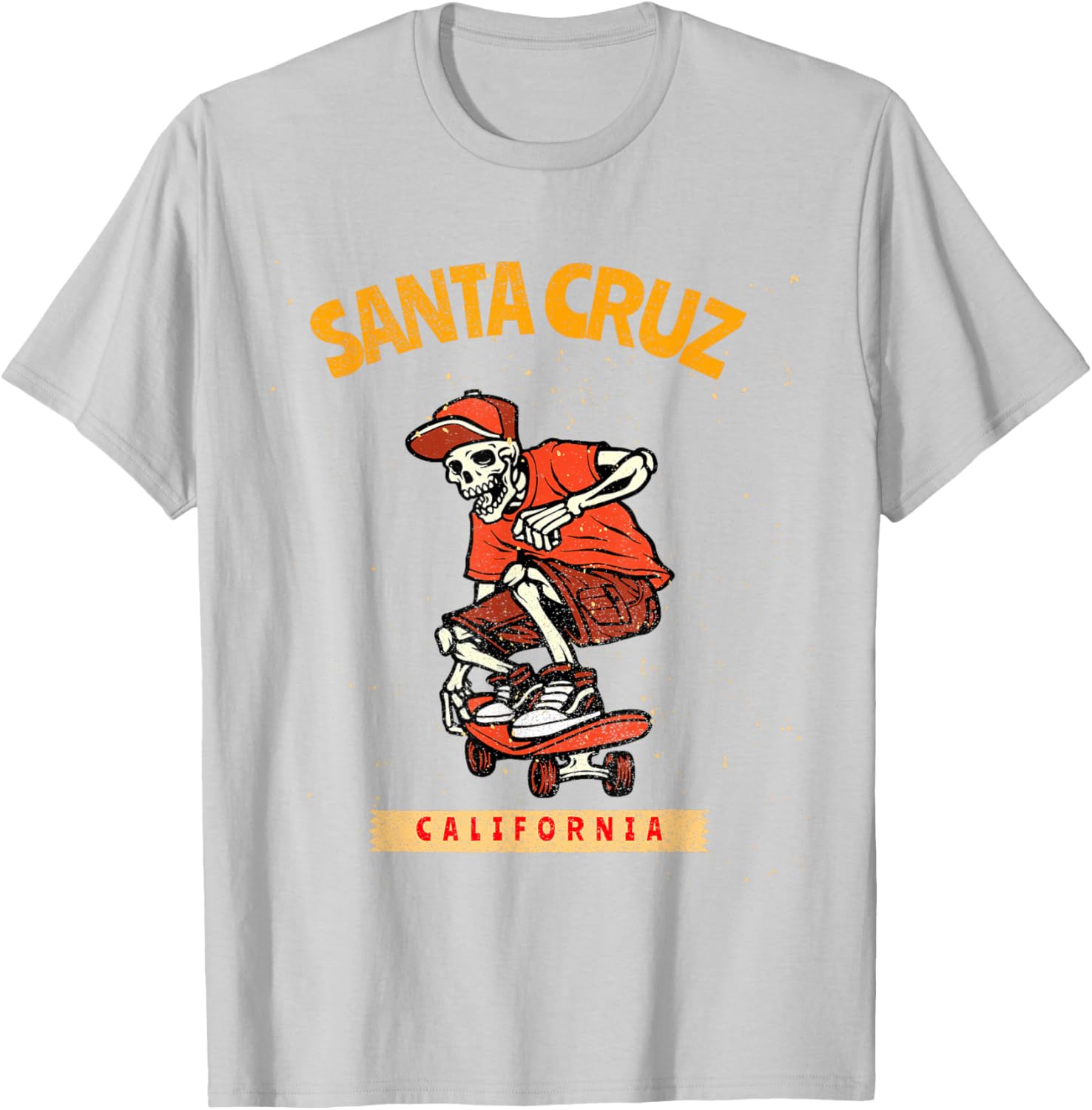 Vintage Santa Cruz Skeleton Skateboarder T-Shirt for Skateboarding Fans - 10
