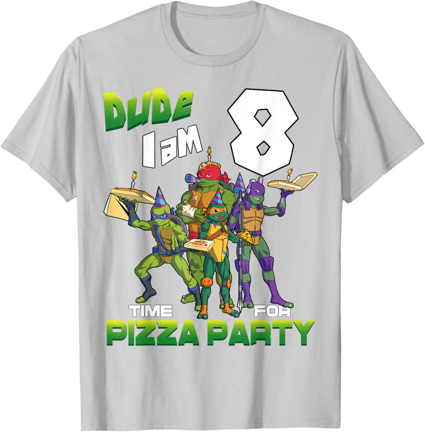Mademark Teenage Mutant Ninja Turtles Pizza Party T-Shirt for Kids - 22