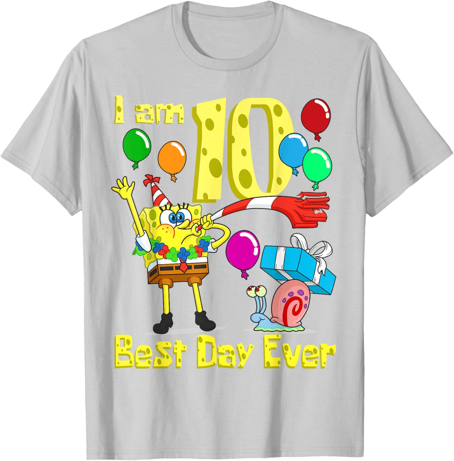 SpongeBob 10th Birthday Party T-Shirt by Mademark for Fun Celebrations - 7