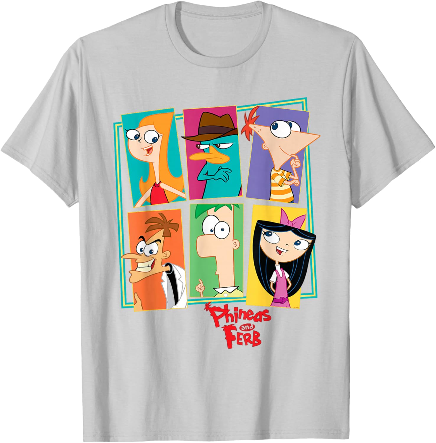 Phineas and Ferb Character Collage T-Shirt for Fun Disney Fans - 14