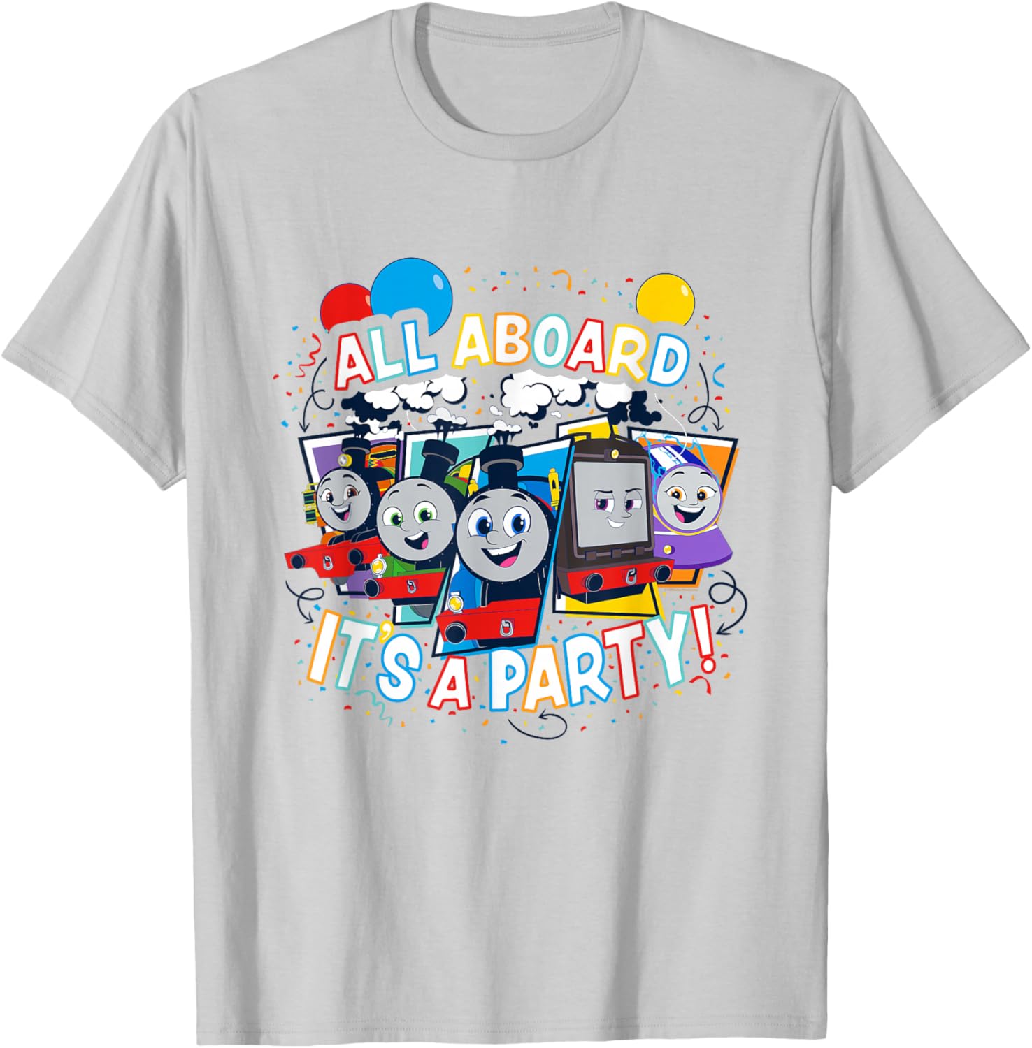 Thomas & Friends All Aboard It's a Party T-Shirt for Kids Fun Fashion - 3