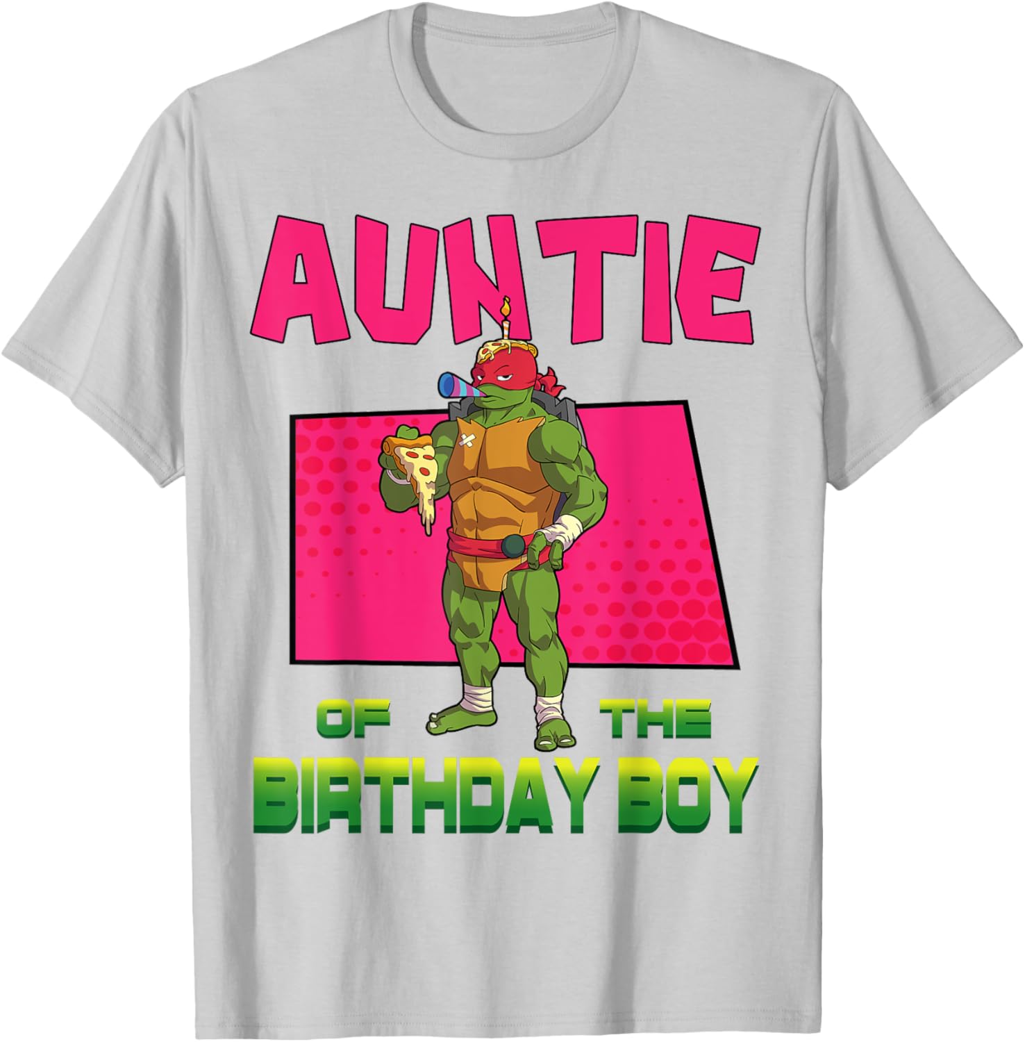 Mademark TMNT Raphael Pizza Party T-Shirt for Birthday Celebration - 19
