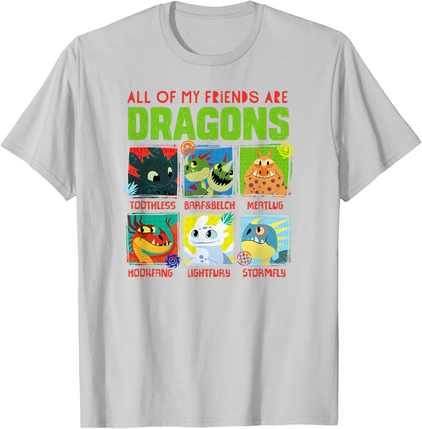 How to Train Your Dragon 3 Hidden World Dragon Friends T-Shirt for Fans - 12