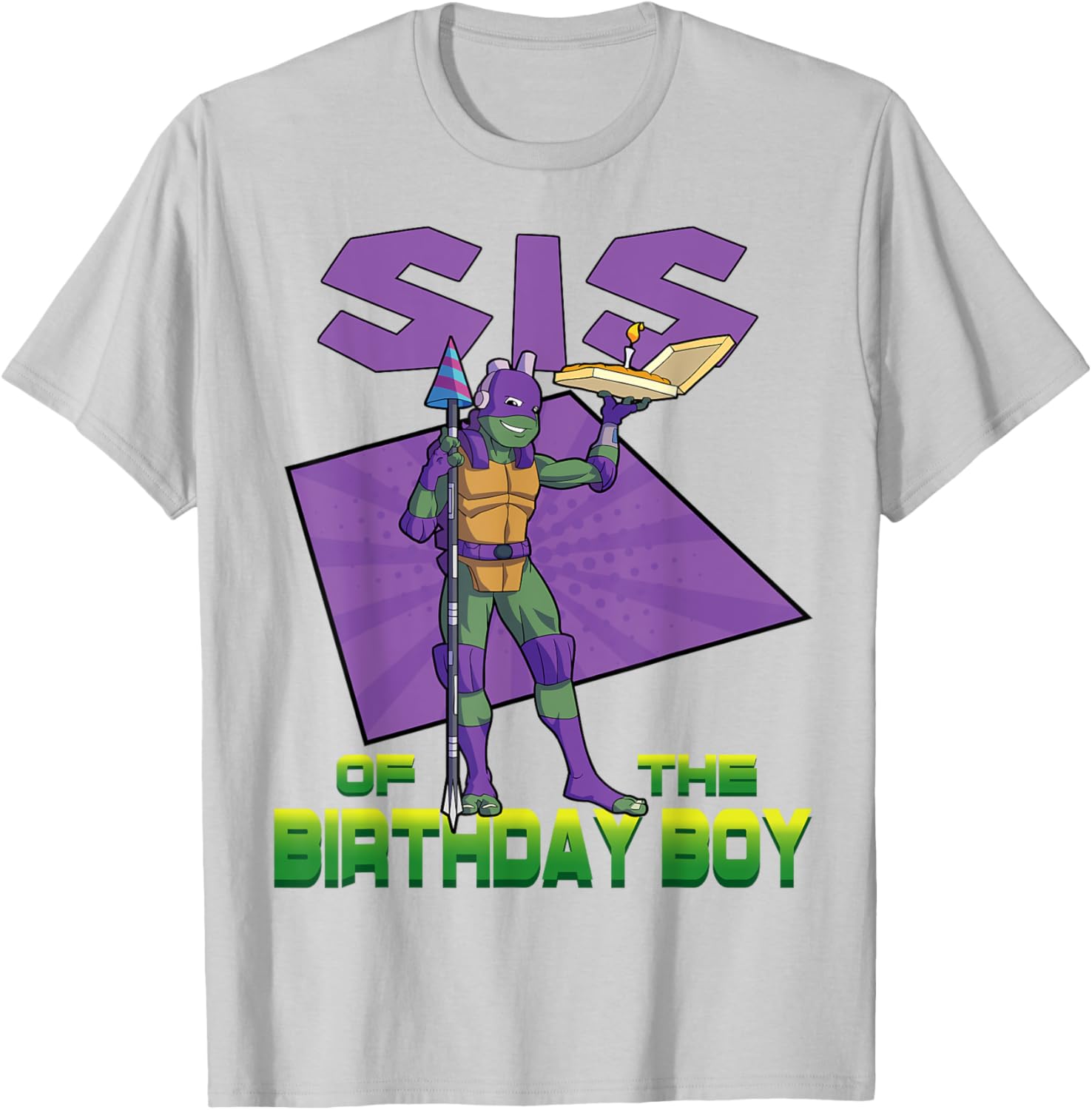 Mademark Teenage Mutant Ninja Turtles Donnie Birthday Pizza Party T-Shirt - 22