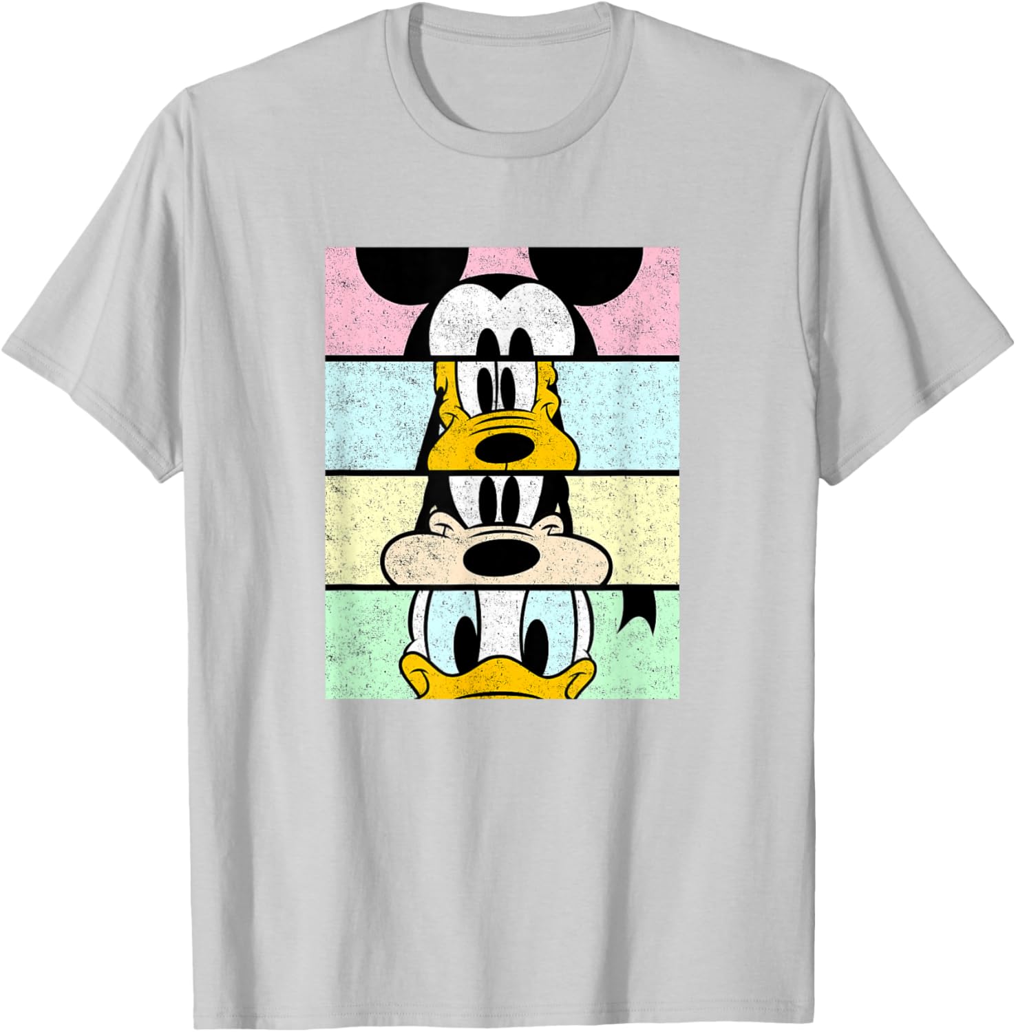 Disney Mickey And Friends Distressed Comic Panels T-Shirt for Fun Fans - 11
