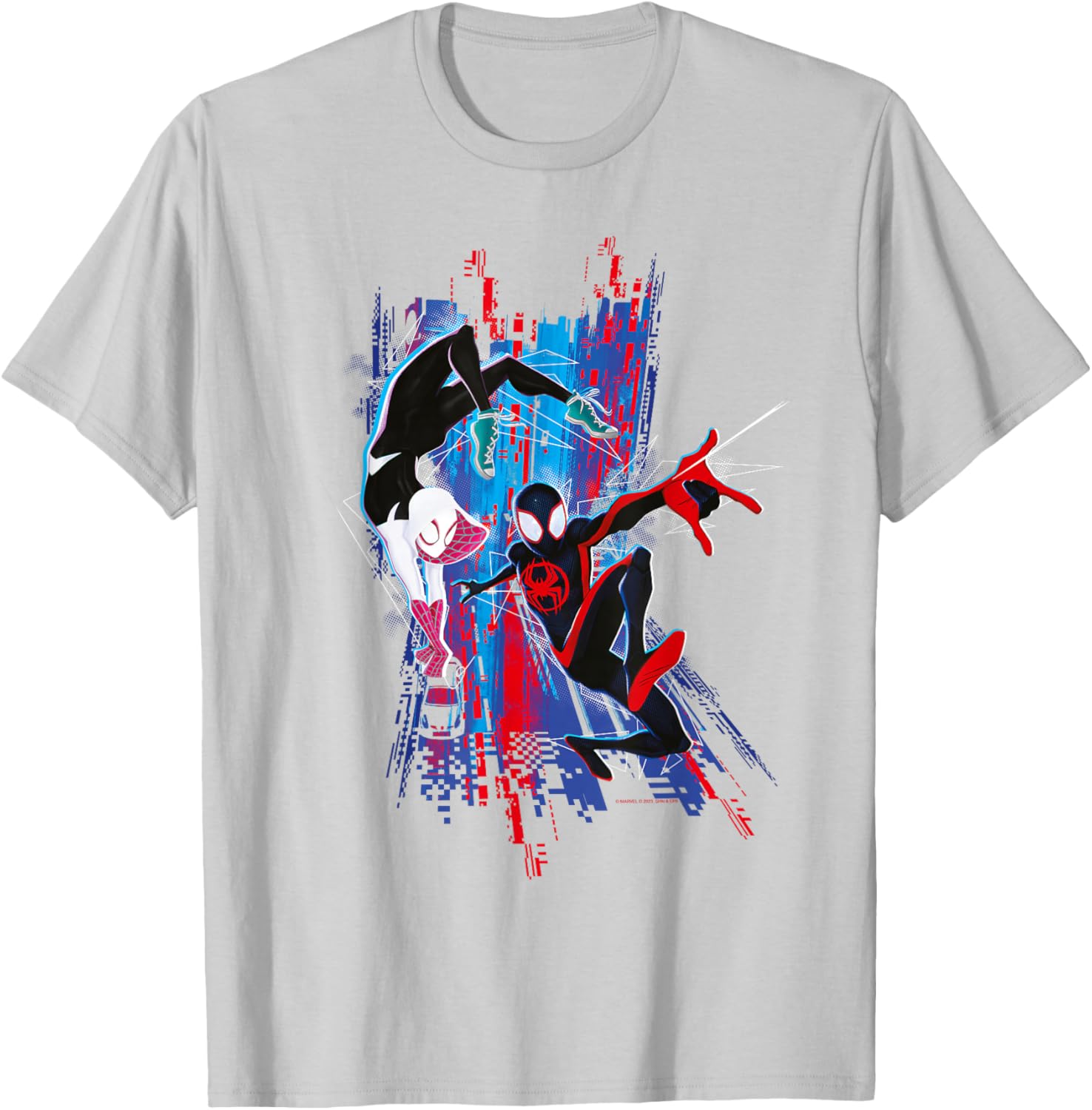 Marvel Spider-Man Across the Spider-Verse Miles and Gwen T-Shirt Classic Design - 9
