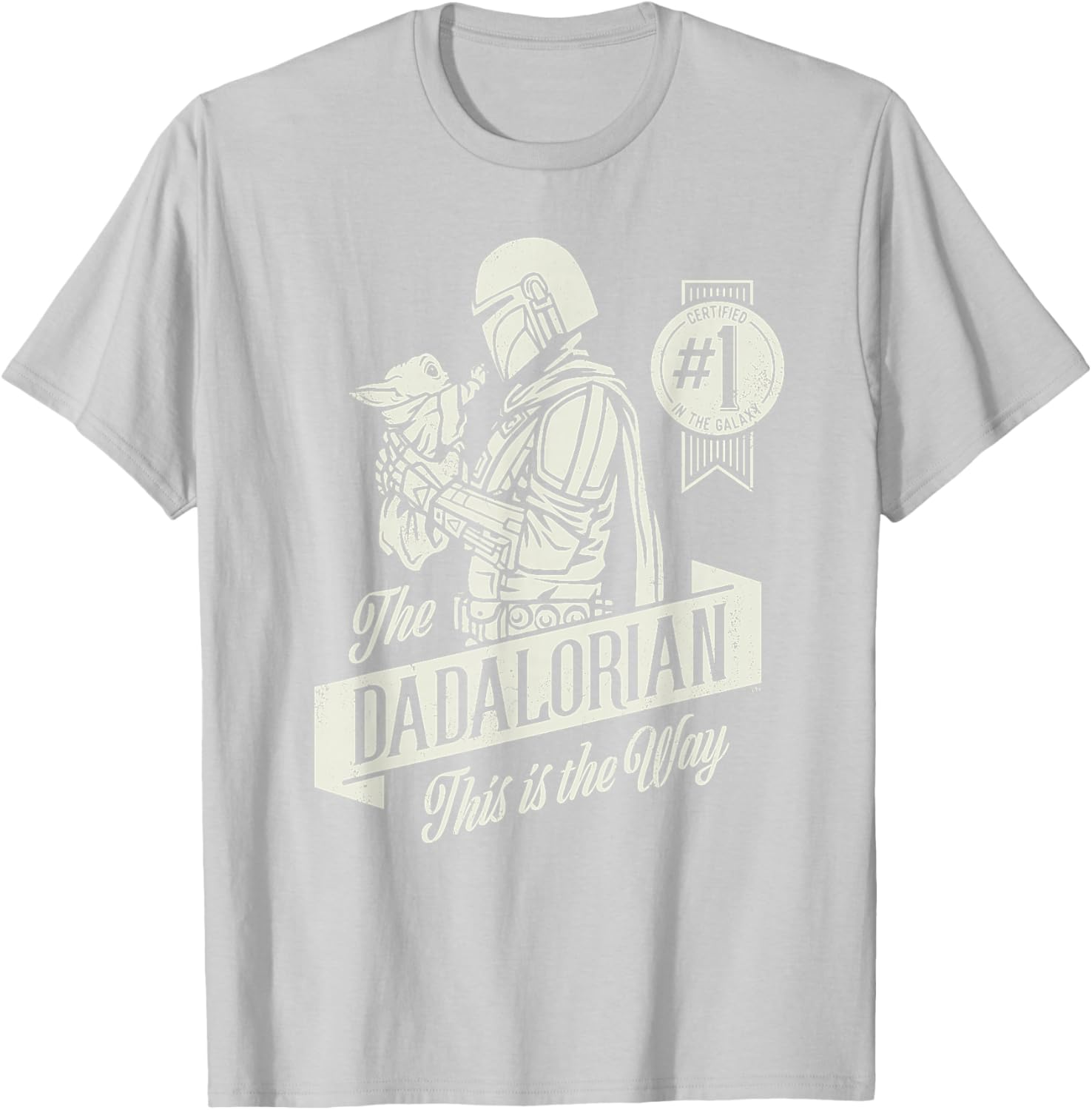 Star Wars Mandalorian Grogu Dadalorian Father's Day T-Shirt for Dads - 16